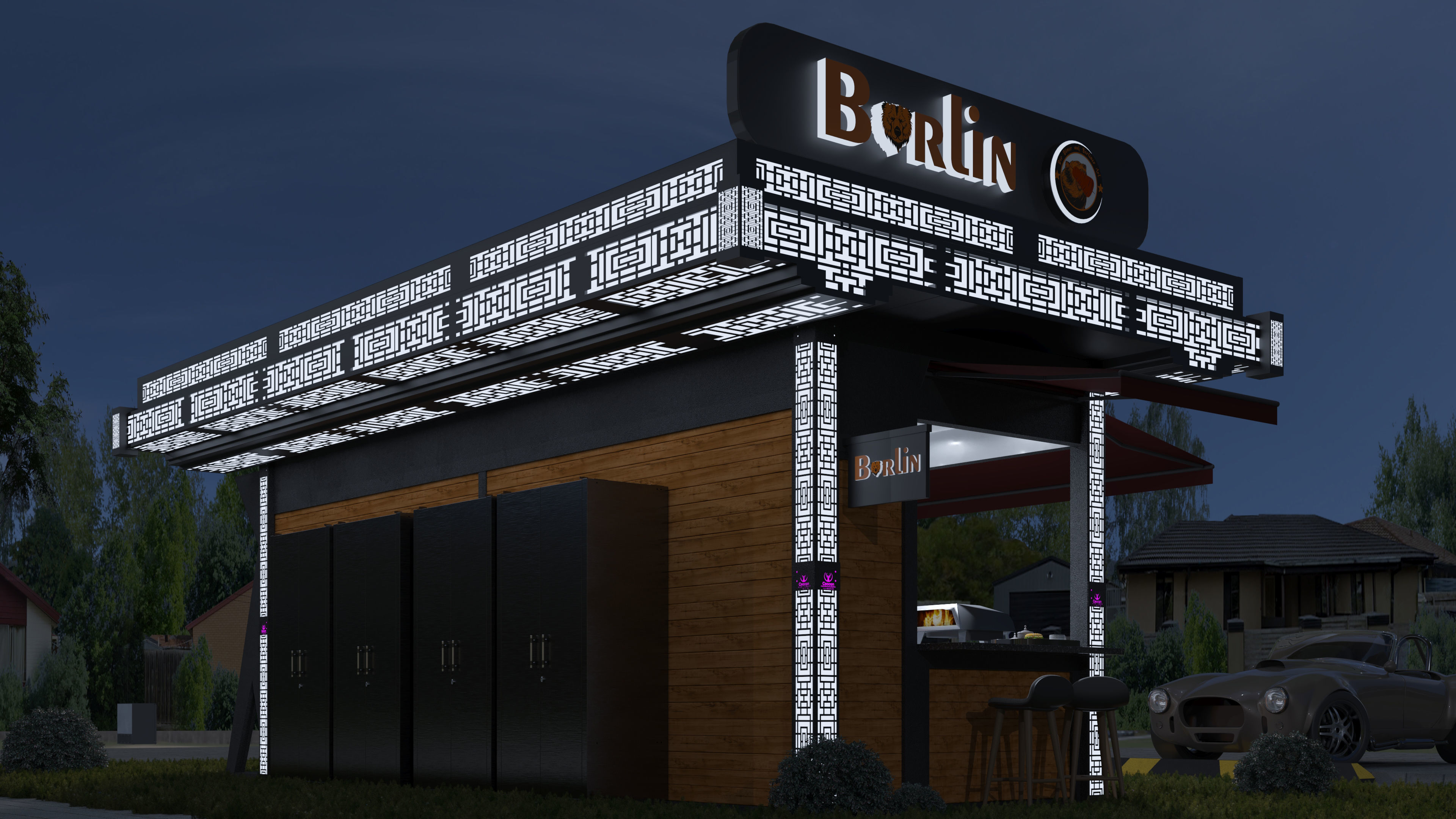 CONTAINER FOOD TRUCK IMMBIS BERLIN 3D model_36