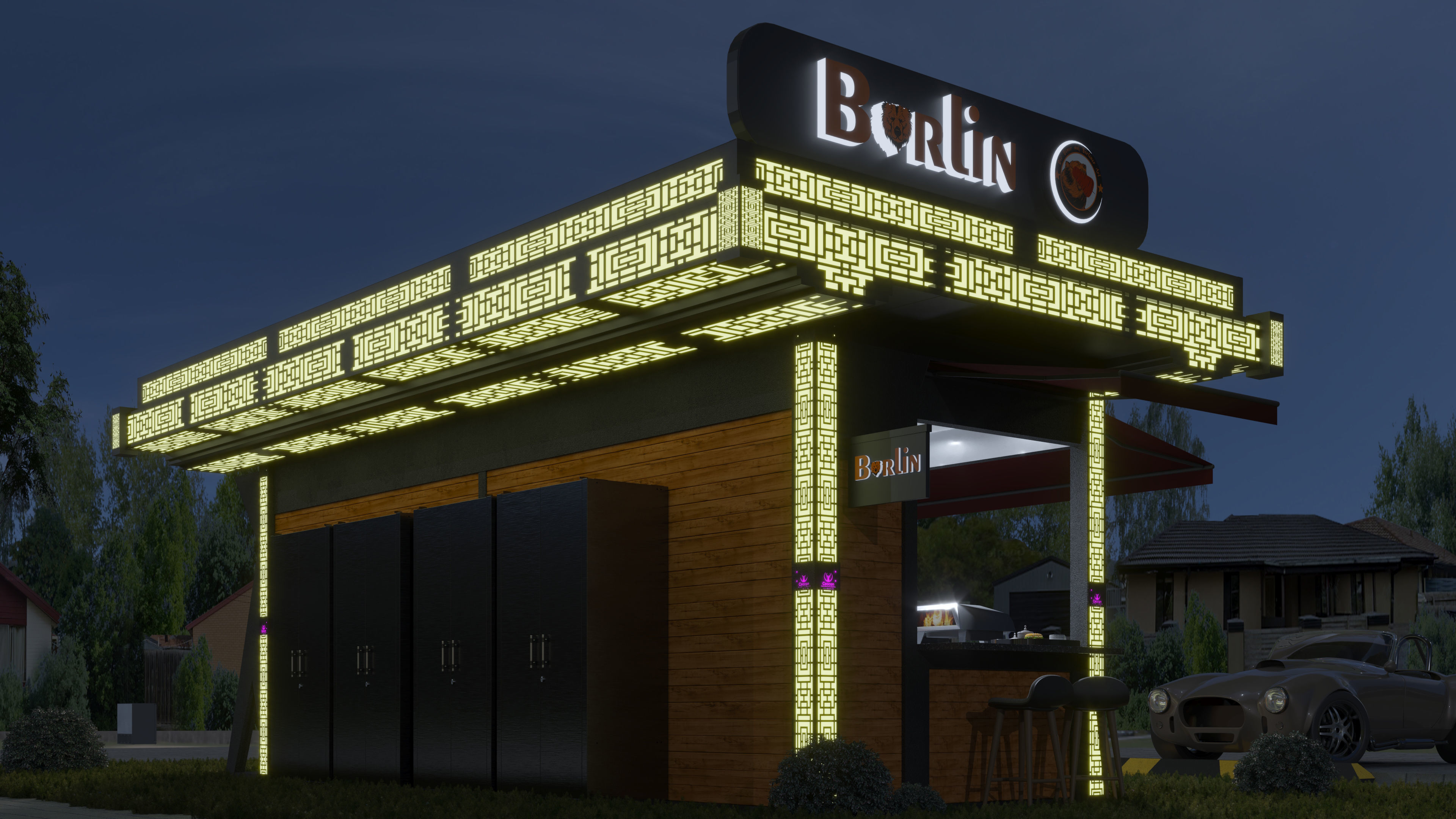 CONTAINER FOOD TRUCK IMMBIS BERLIN 3D model_29