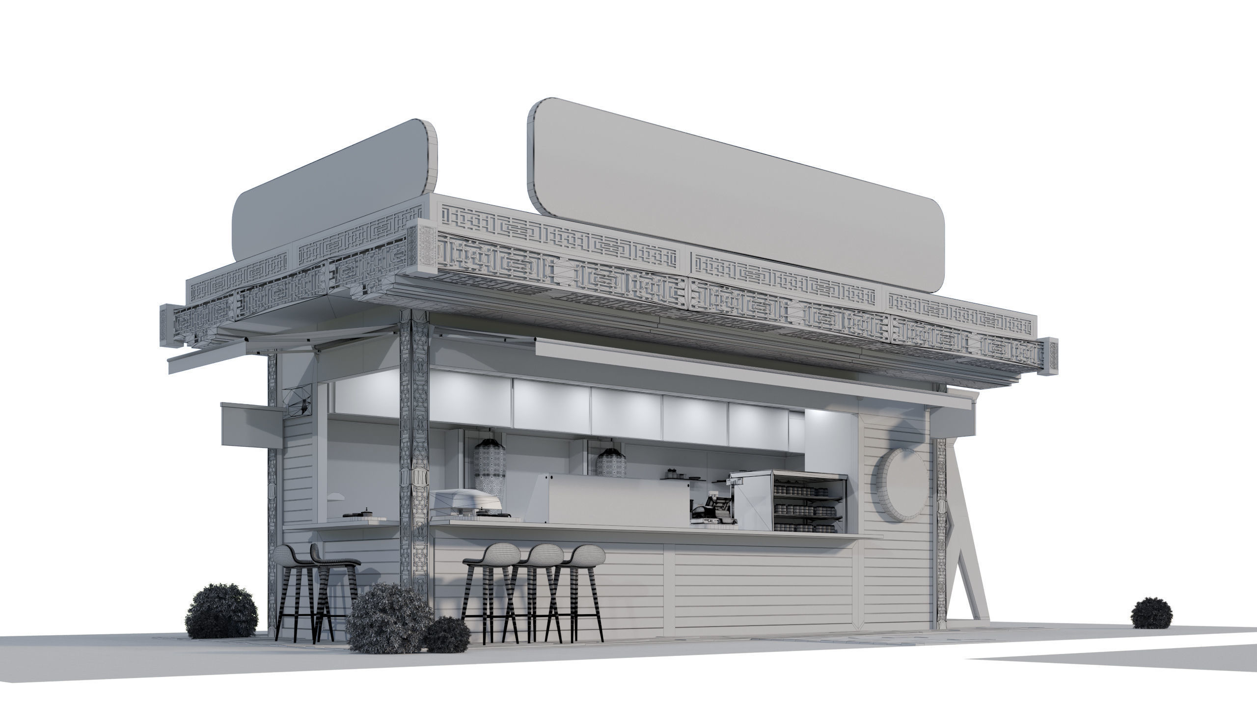 CONTAINER FOOD TRUCK IMMBIS BERLIN 3D model_33