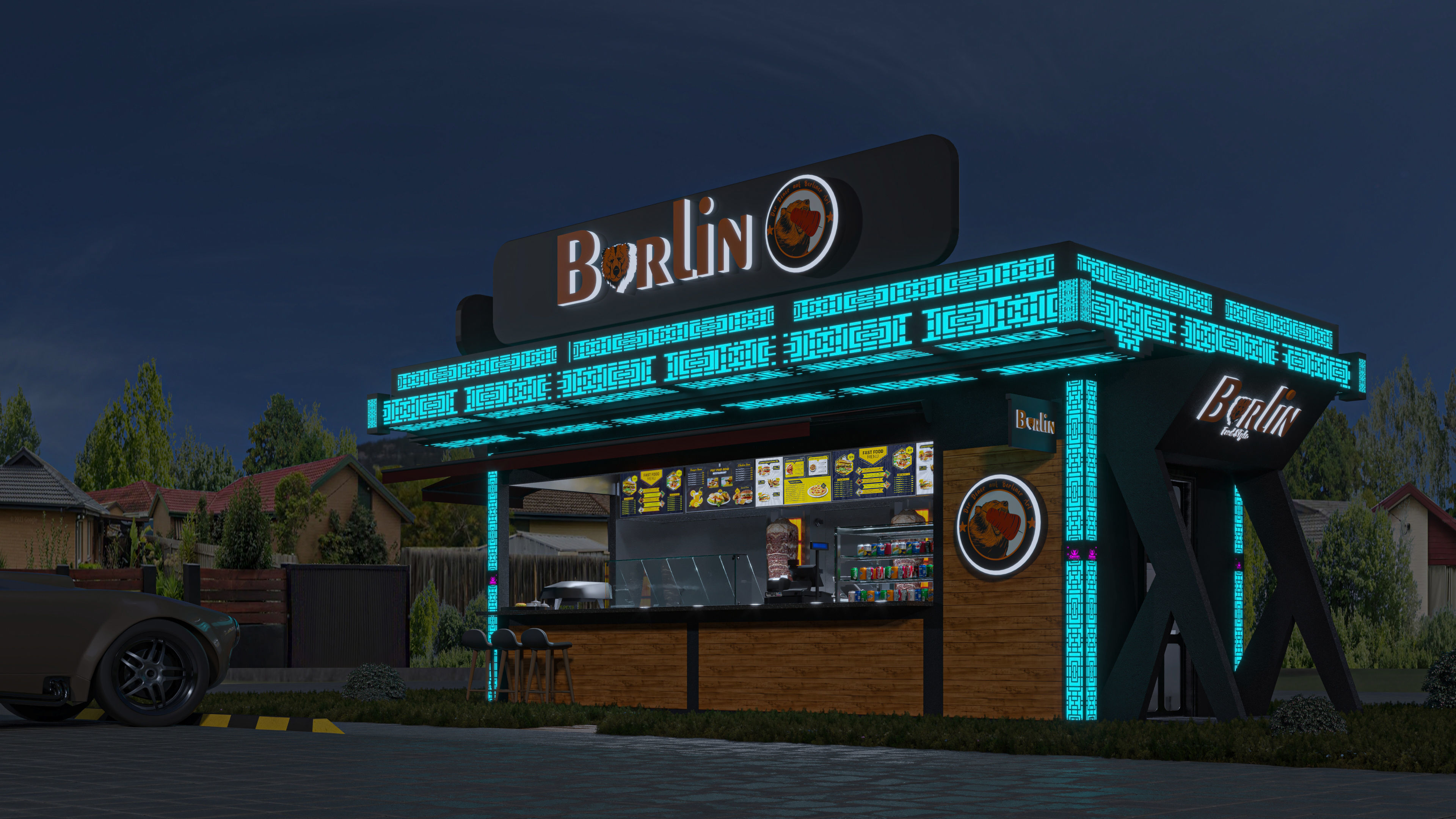 CONTAINER FOOD TRUCK IMMBIS BERLIN 3D model_48