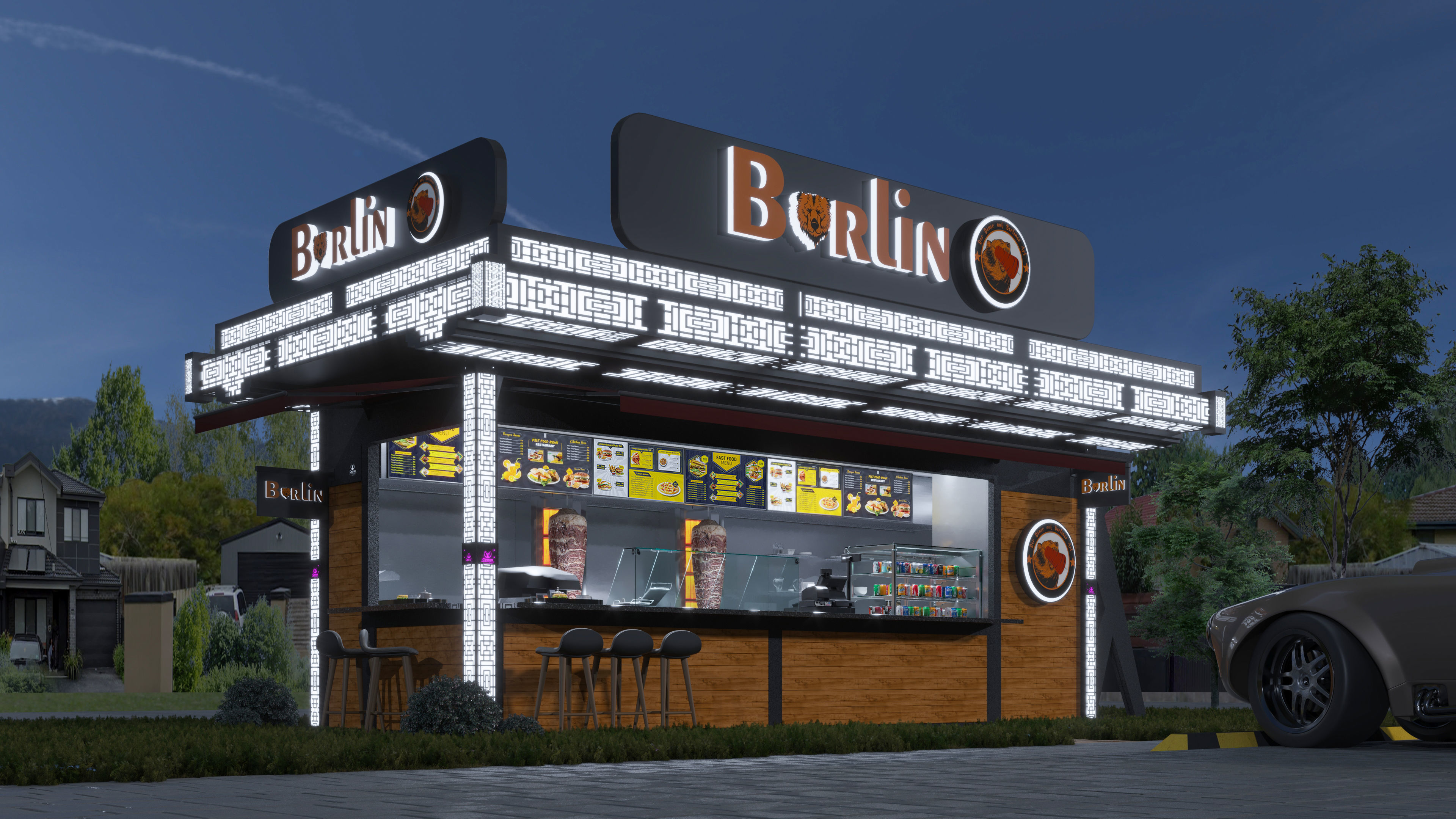 CONTAINER FOOD TRUCK IMMBIS BERLIN 3D model_41