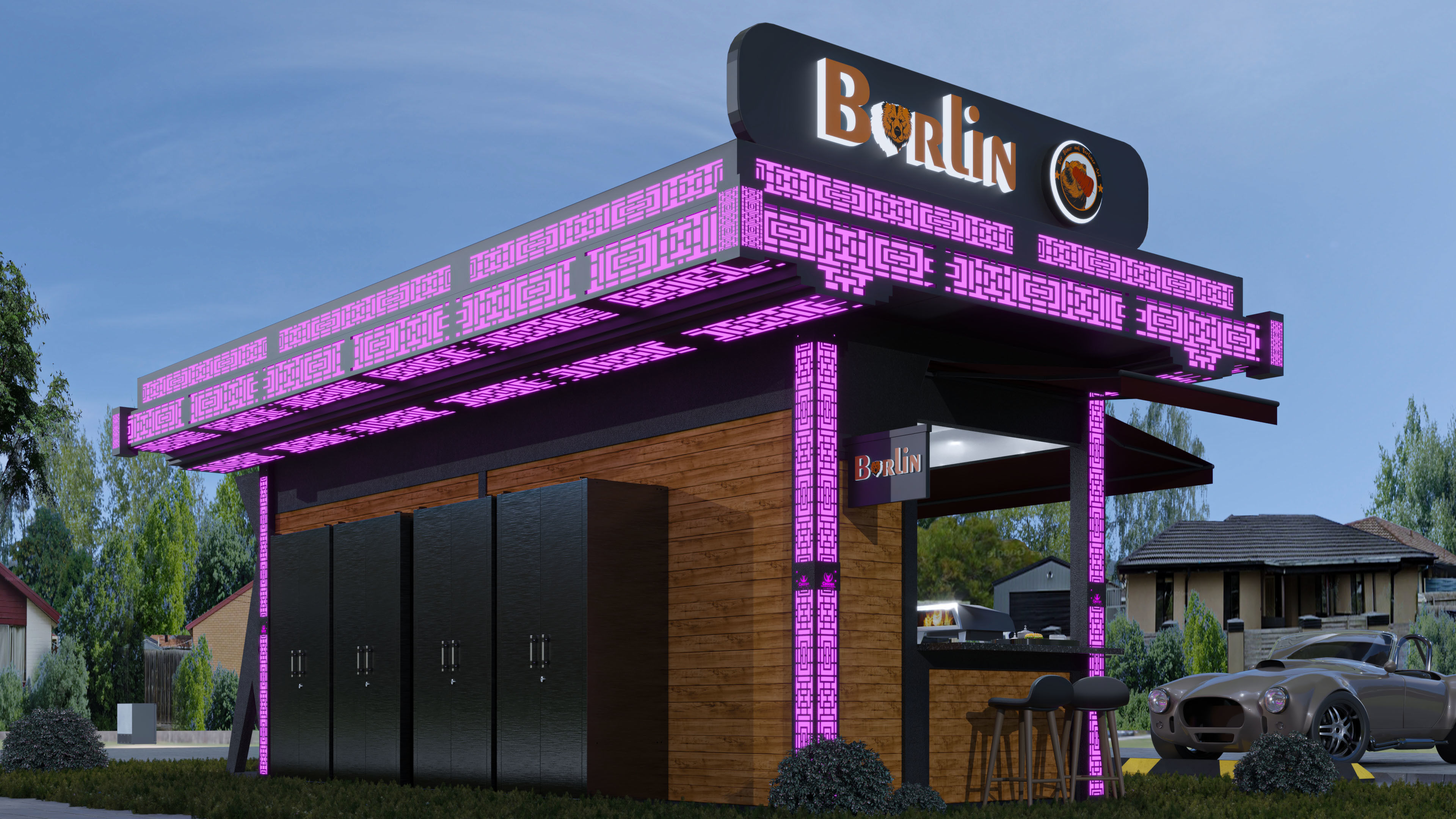 CONTAINER FOOD TRUCK IMMBIS BERLIN 3D model_9