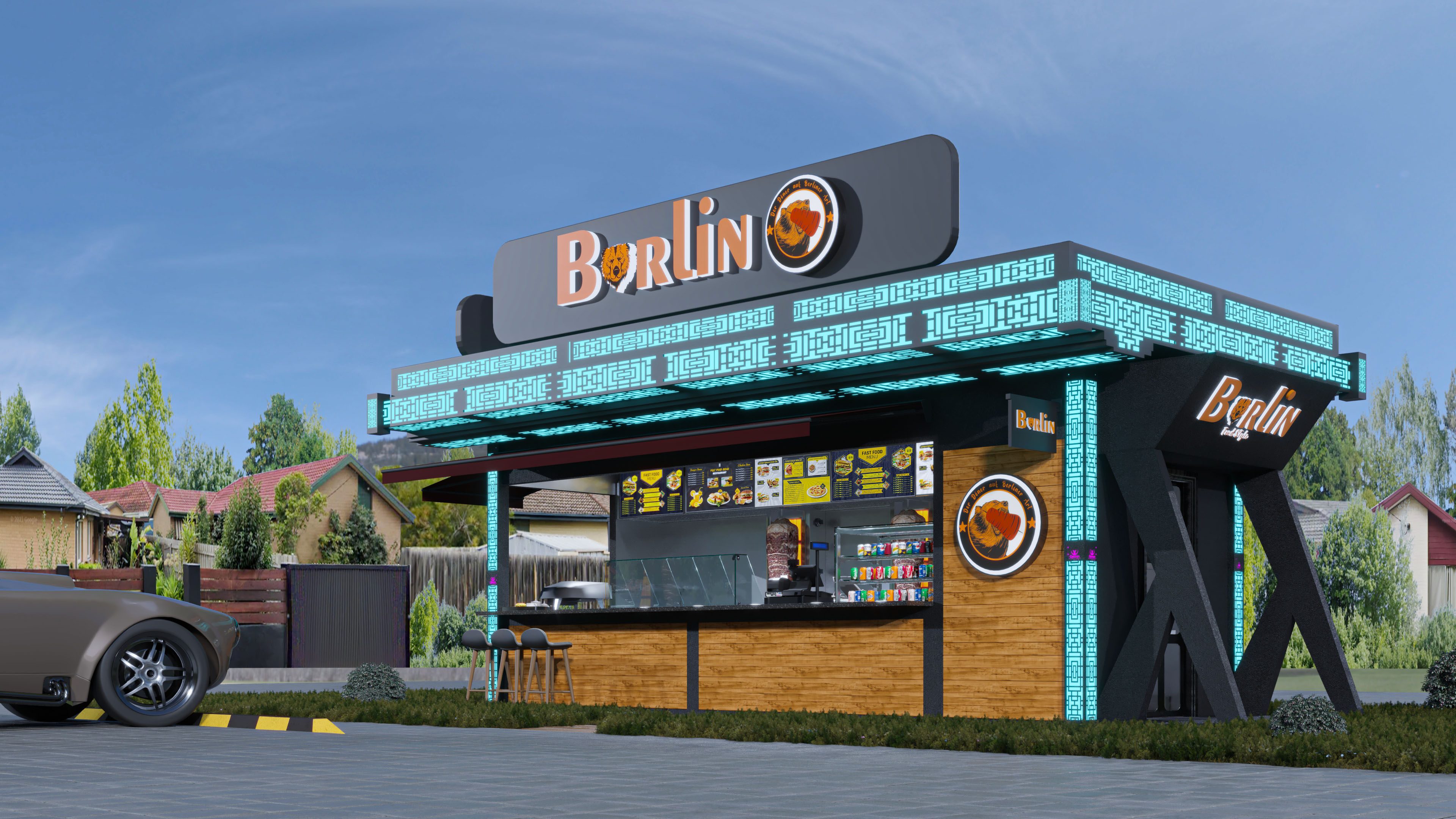 CONTAINER FOOD TRUCK IMMBIS BERLIN 3D model_44