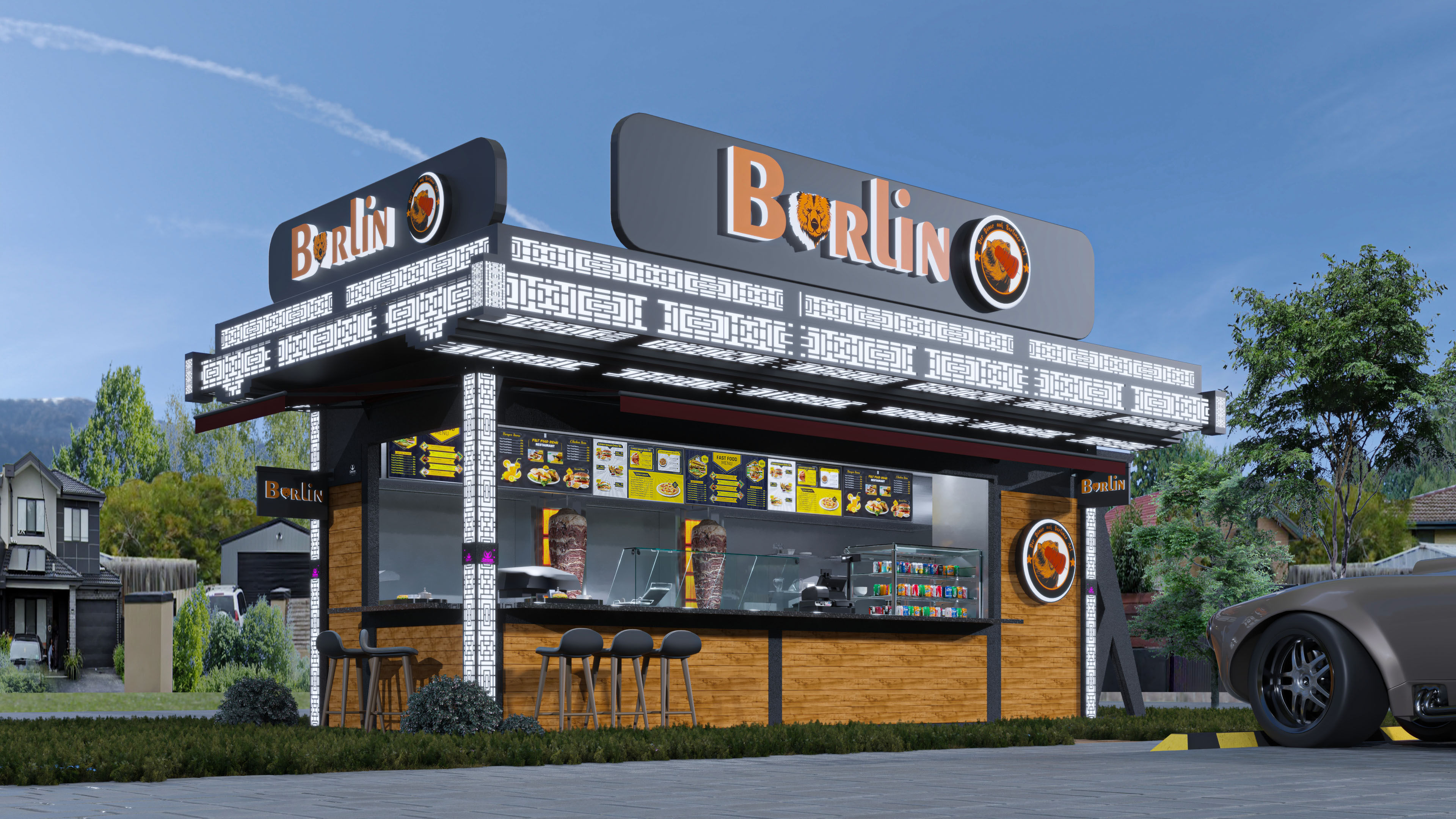 CONTAINER FOOD TRUCK IMMBIS BERLIN 3D model_3