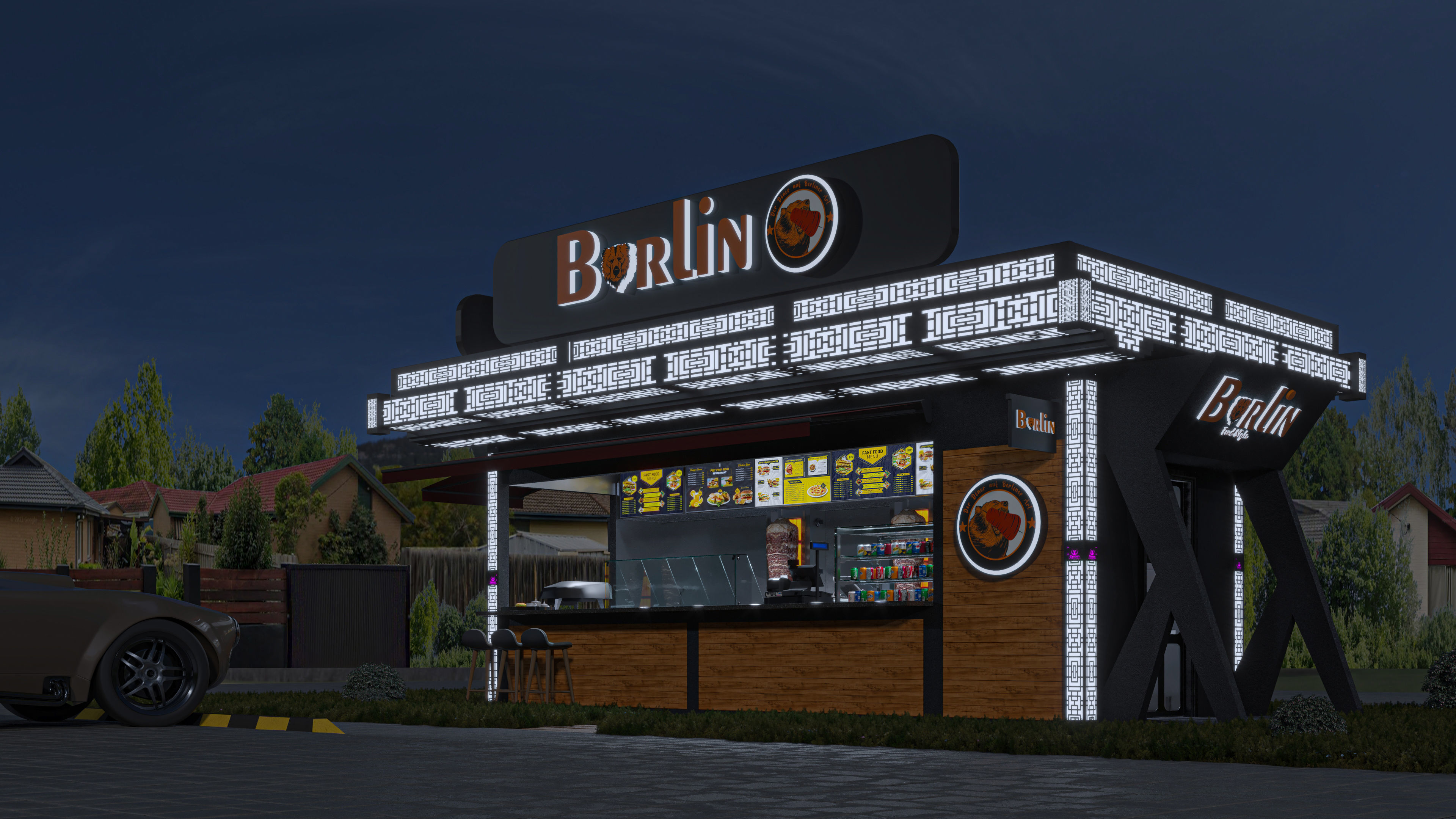 CONTAINER FOOD TRUCK IMMBIS BERLIN 3D model_38