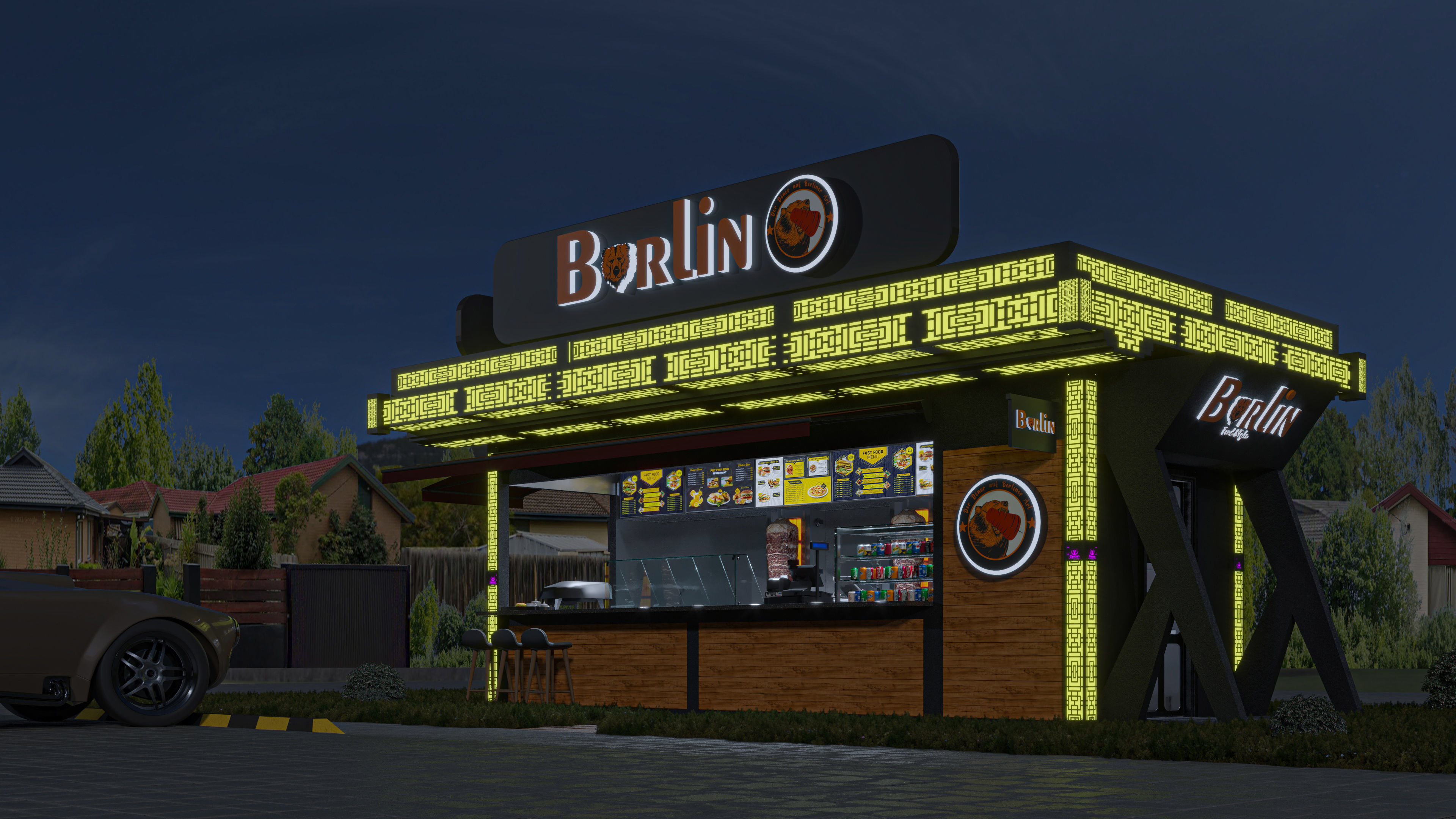 CONTAINER FOOD TRUCK IMMBIS BERLIN 3D model_49