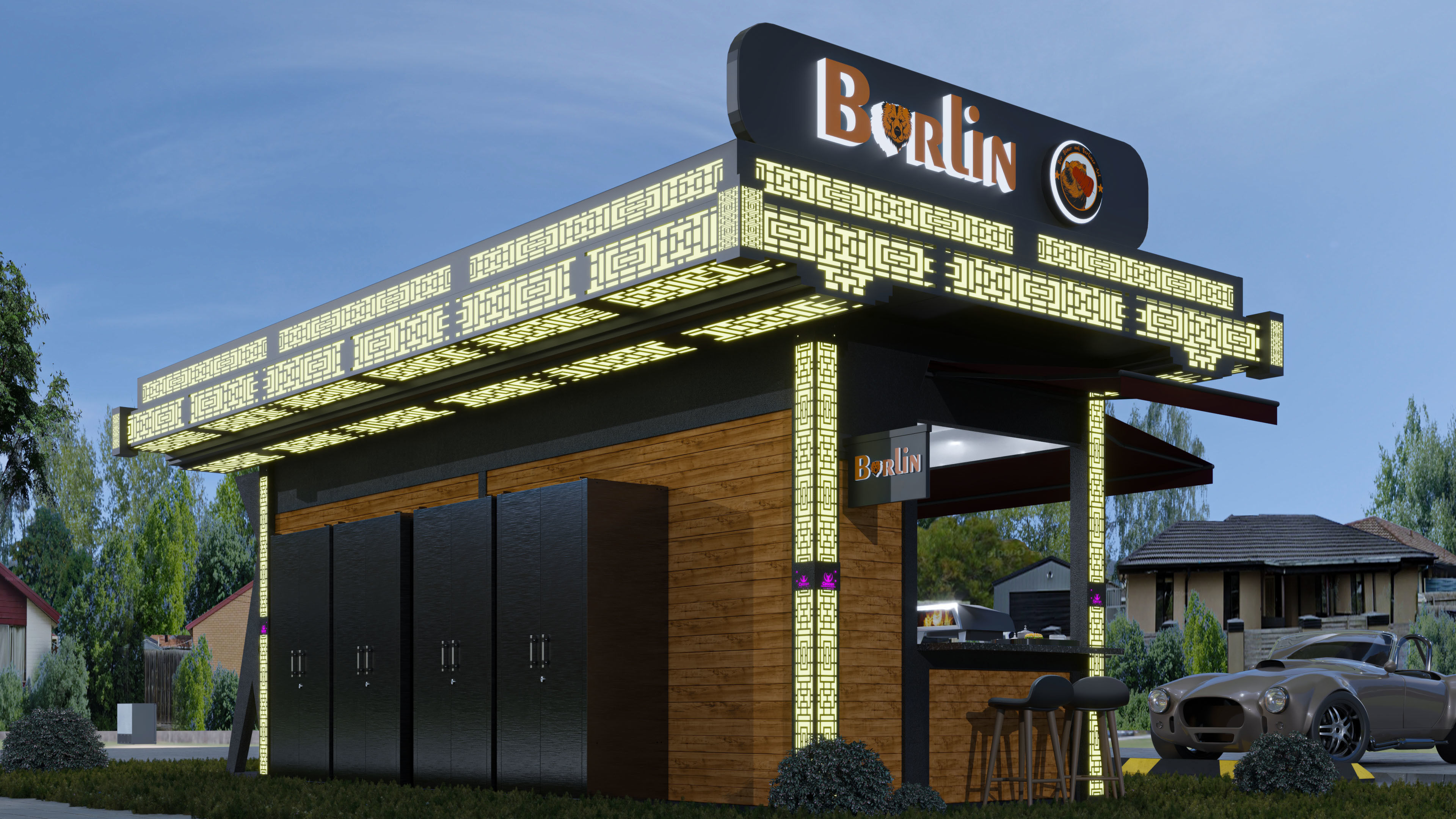 CONTAINER FOOD TRUCK IMMBIS BERLIN 3D model_19