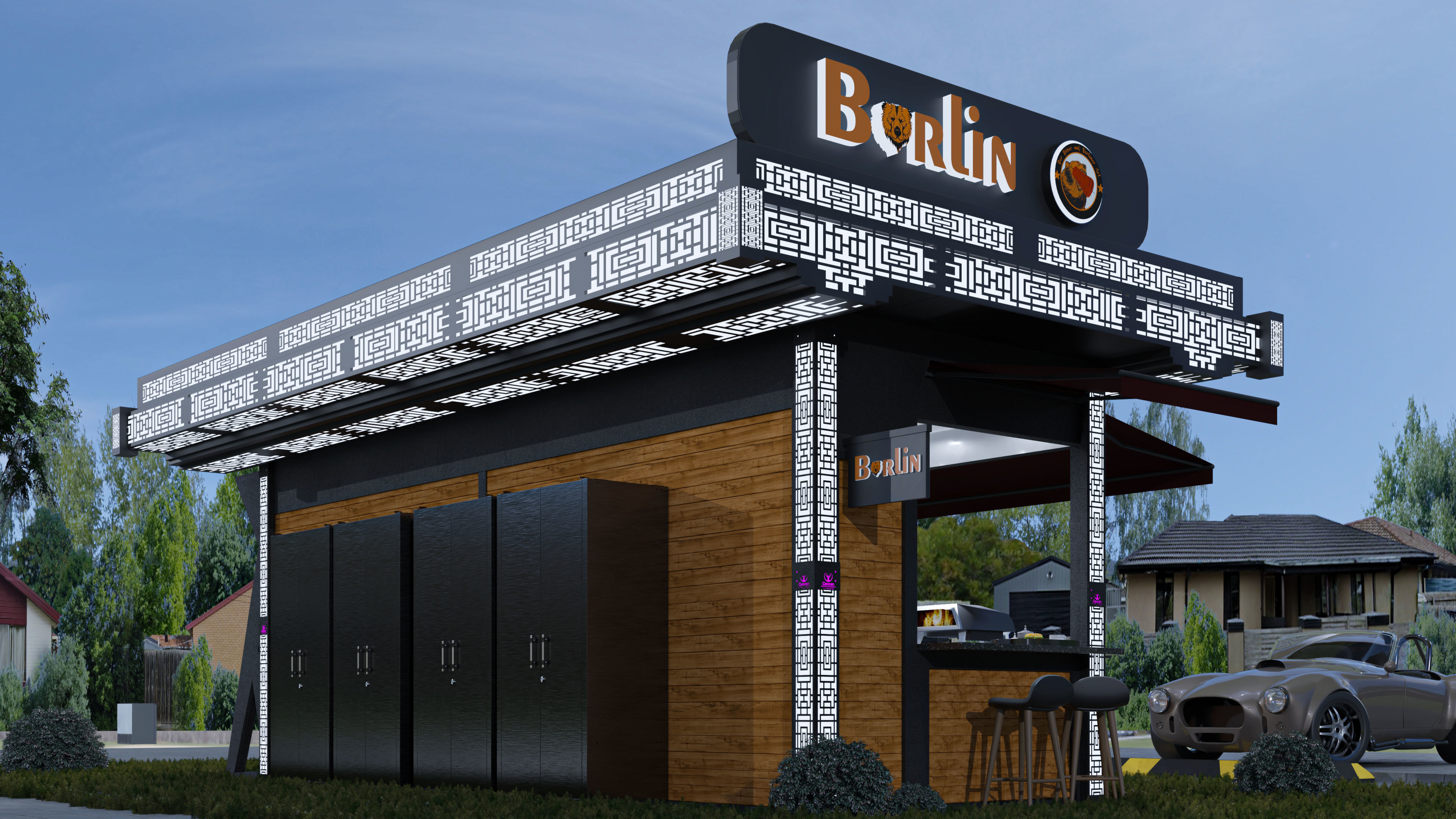 CONTAINER FOOD TRUCK IMMBIS BERLIN 3D model_5