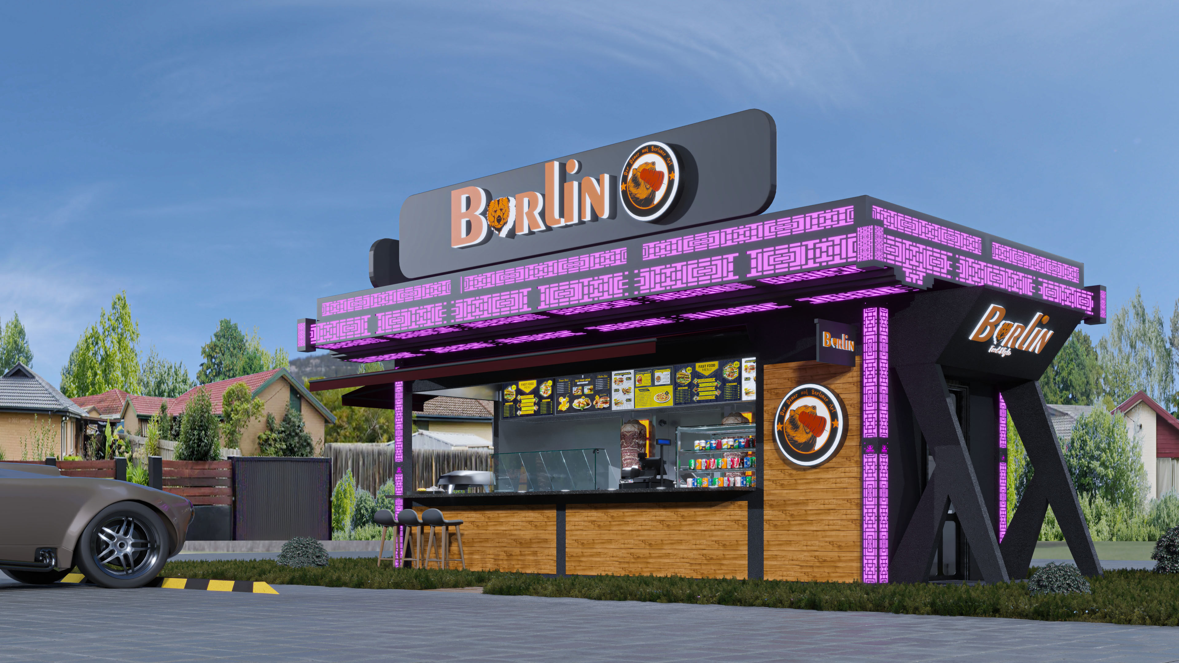 CONTAINER FOOD TRUCK IMMBIS BERLIN 3D model_40