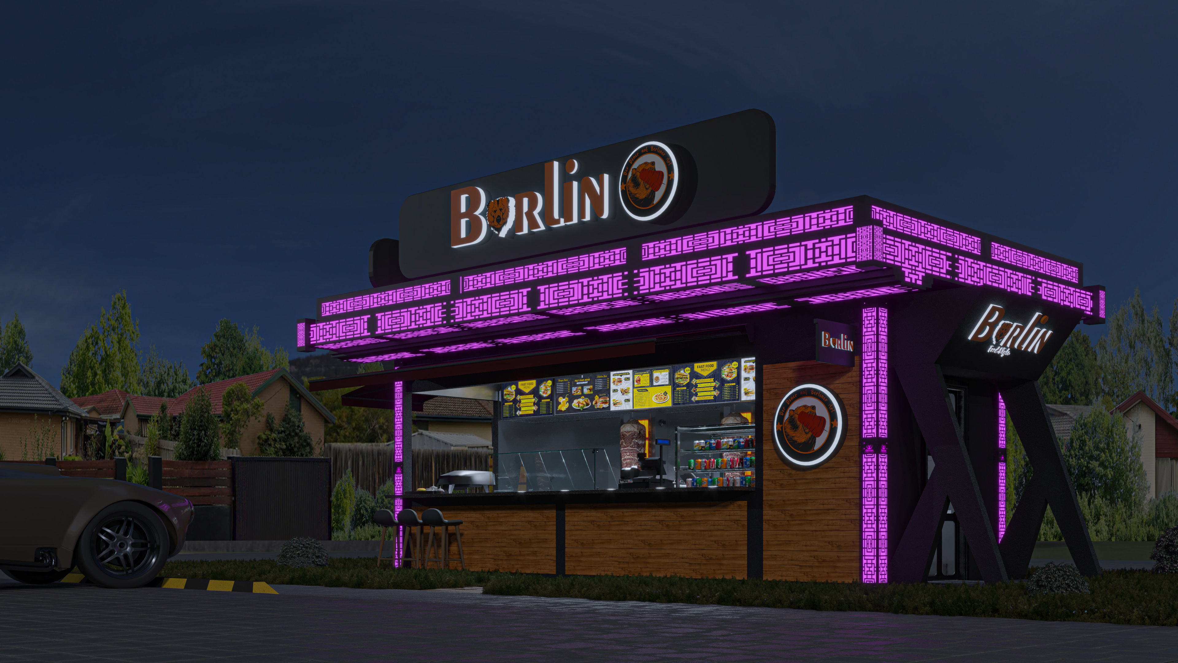 CONTAINER FOOD TRUCK IMMBIS BERLIN 3D model_47