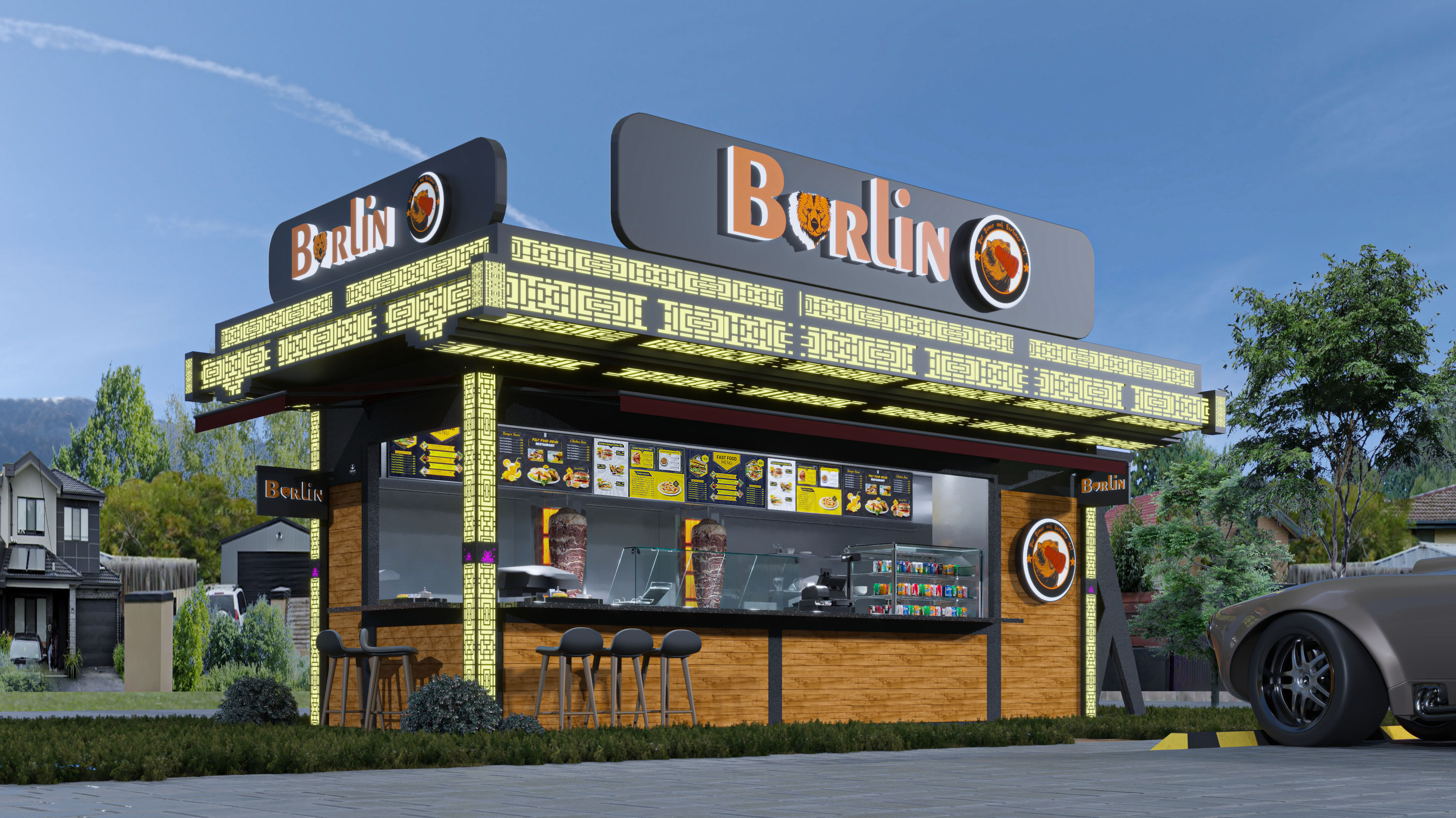 CONTAINER FOOD TRUCK IMMBIS BERLIN 3D model_1