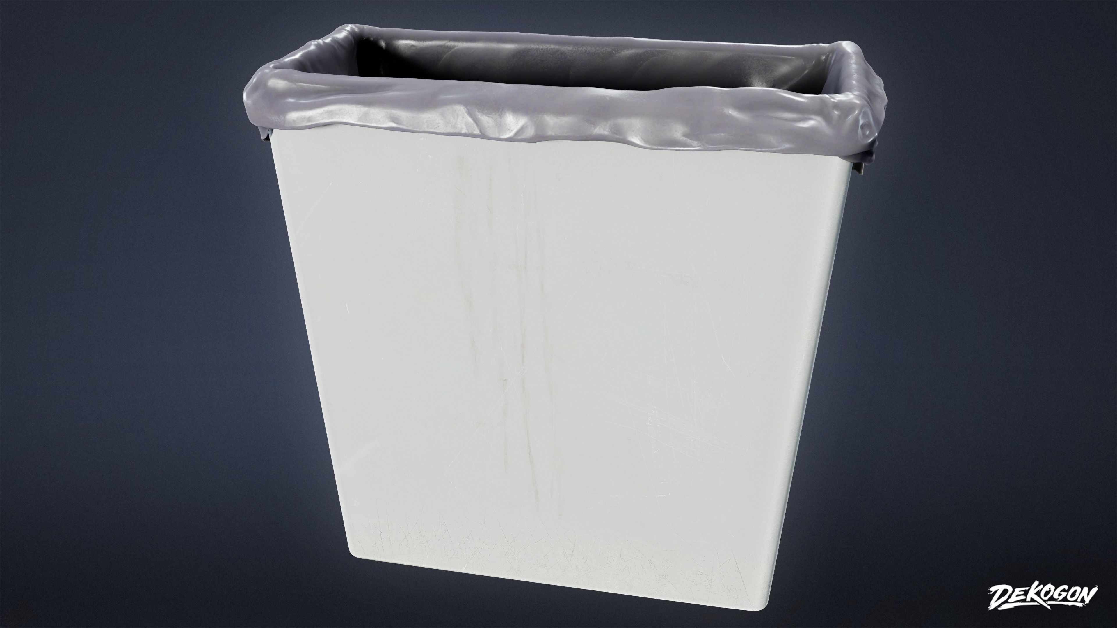 TRASH - Trashcans 01 - LOW POLY AND NANITE Low-poly 3D model_5