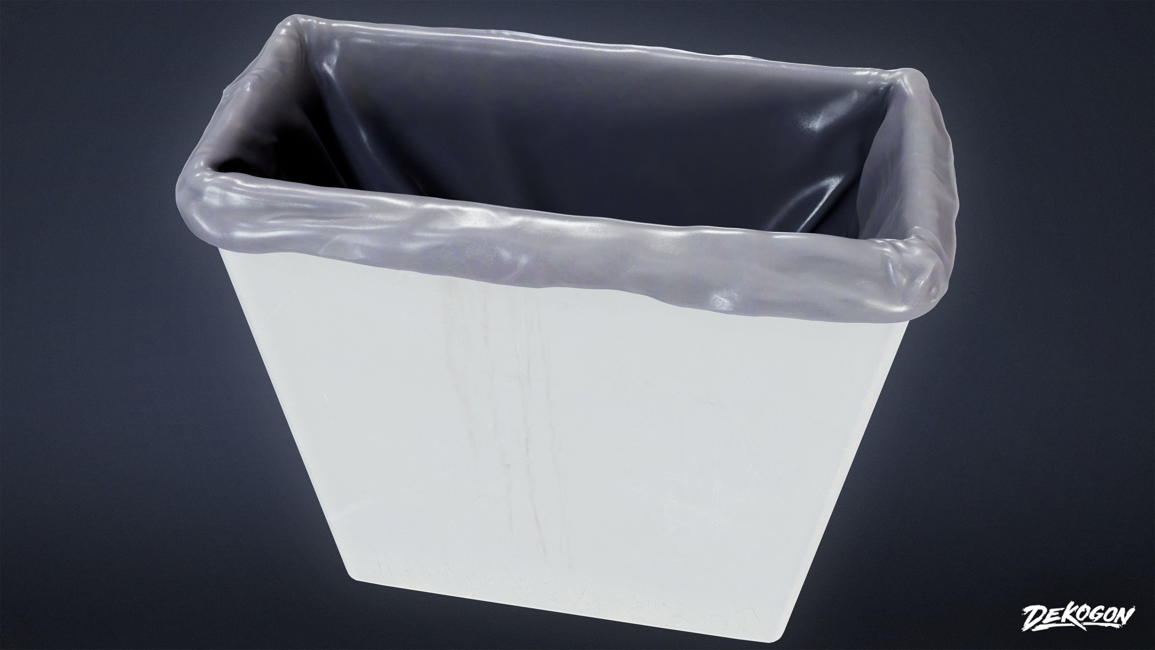 TRASH - Trashcans 01 - LOW POLY AND NANITE Low-poly 3D model_6