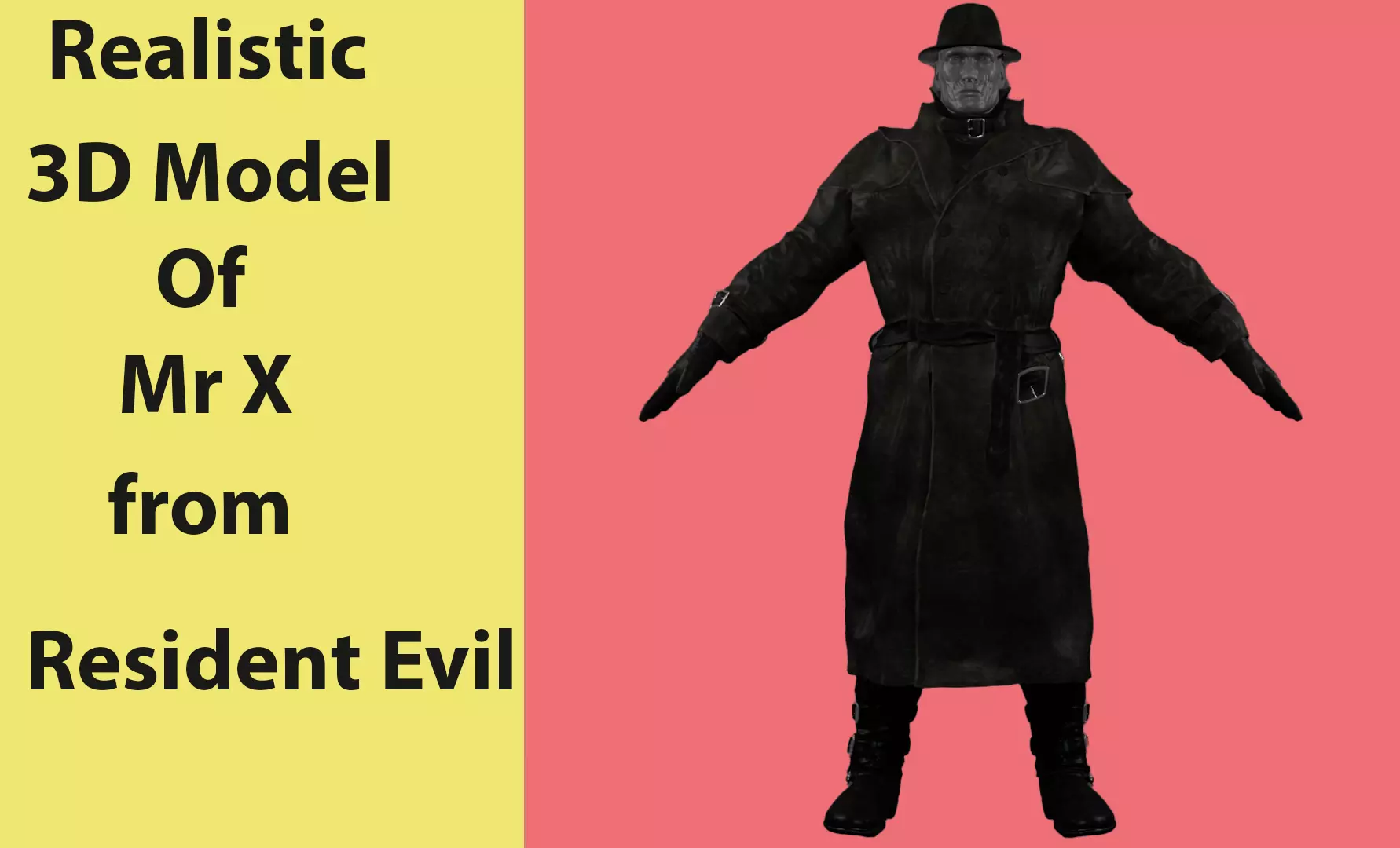 3D model Mr X Resident Evil VR / AR / low-poly | CGTrader