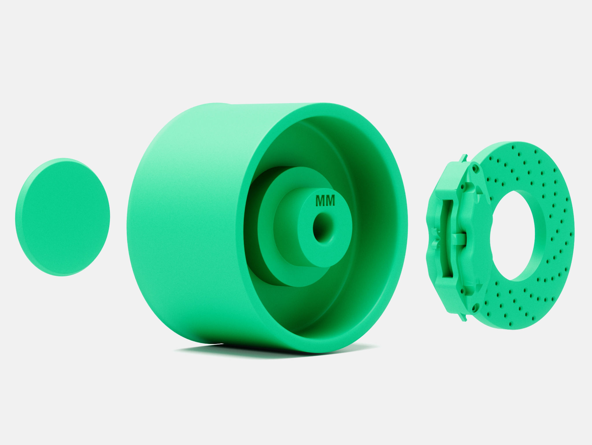 15x10 Smoothie Wheel and Brake 3D print model_5