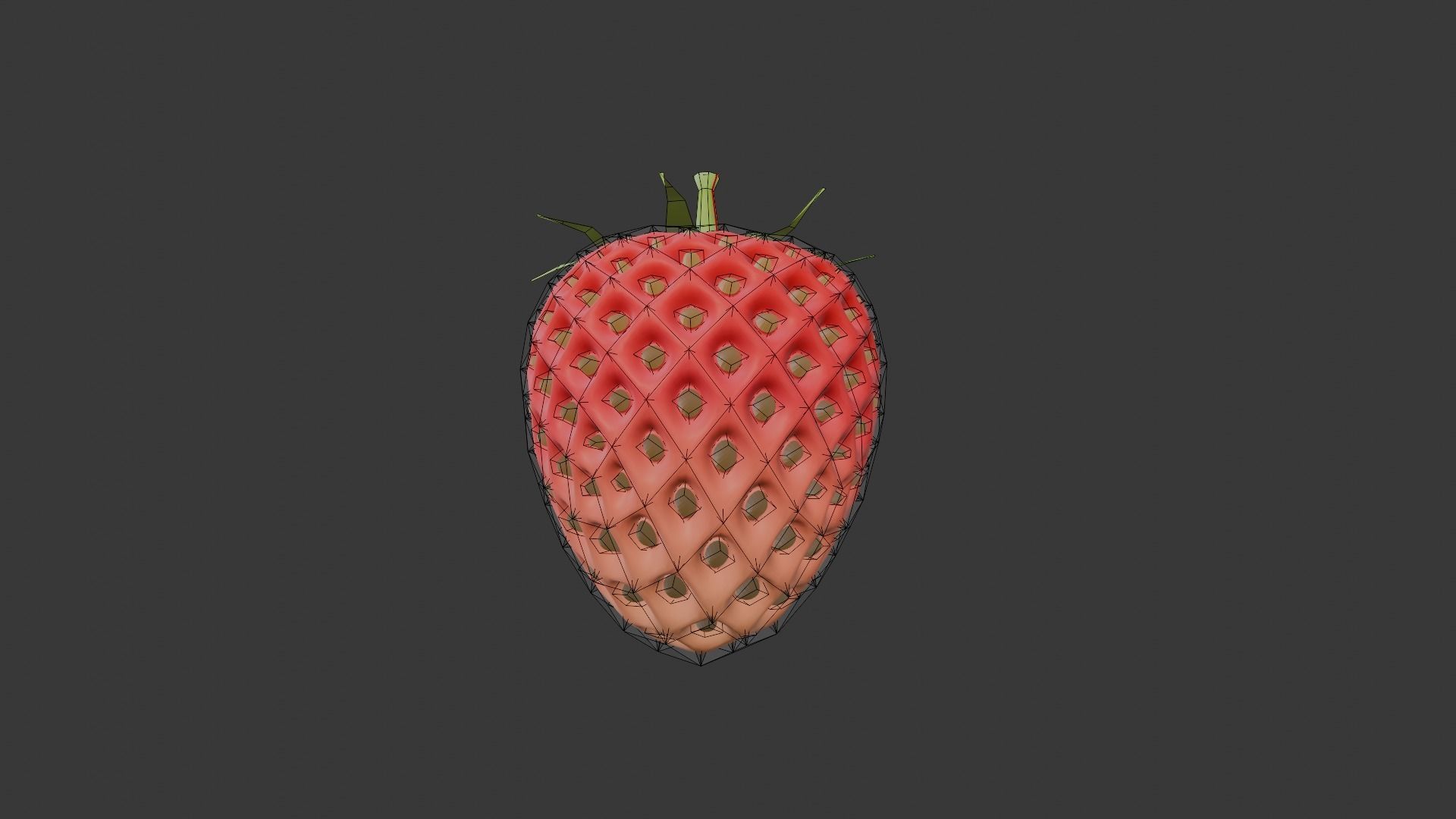 Strawberry 3D model_4