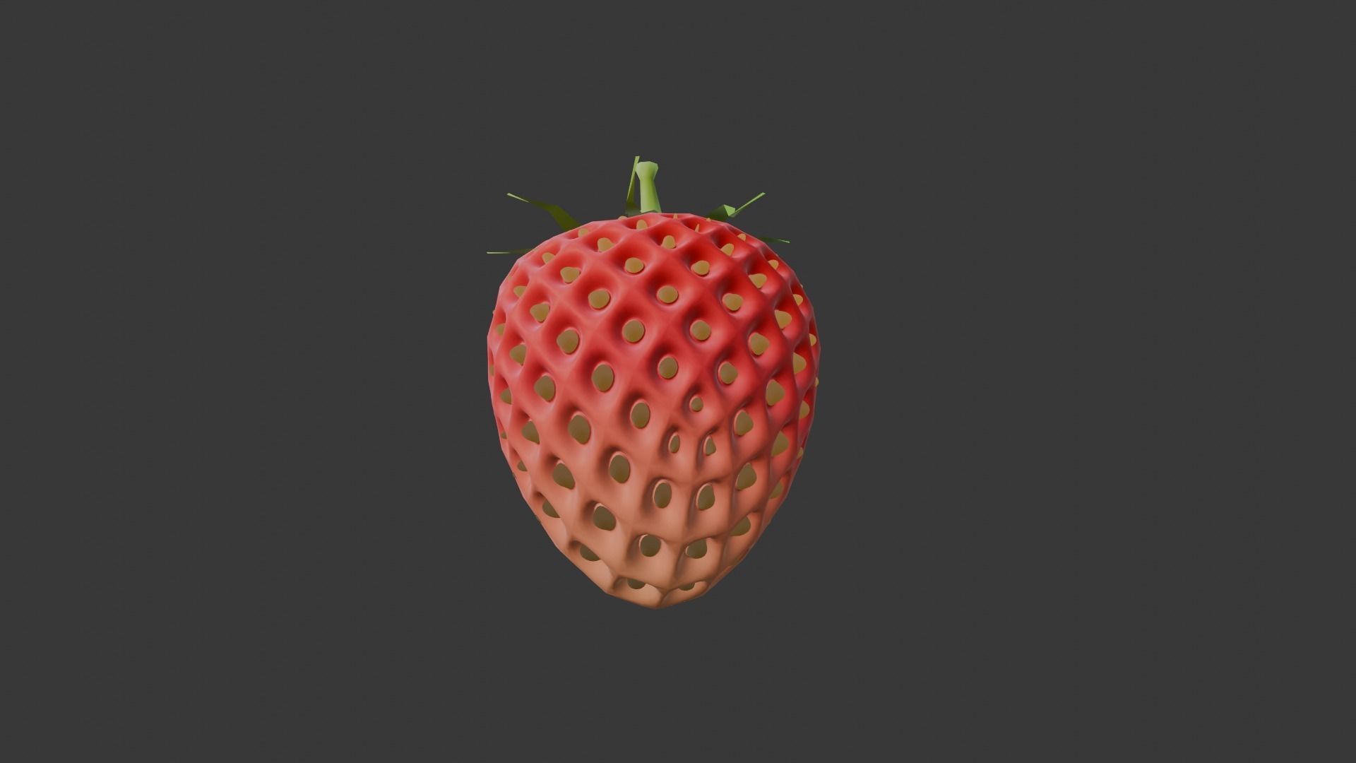 Strawberry 3D model_2