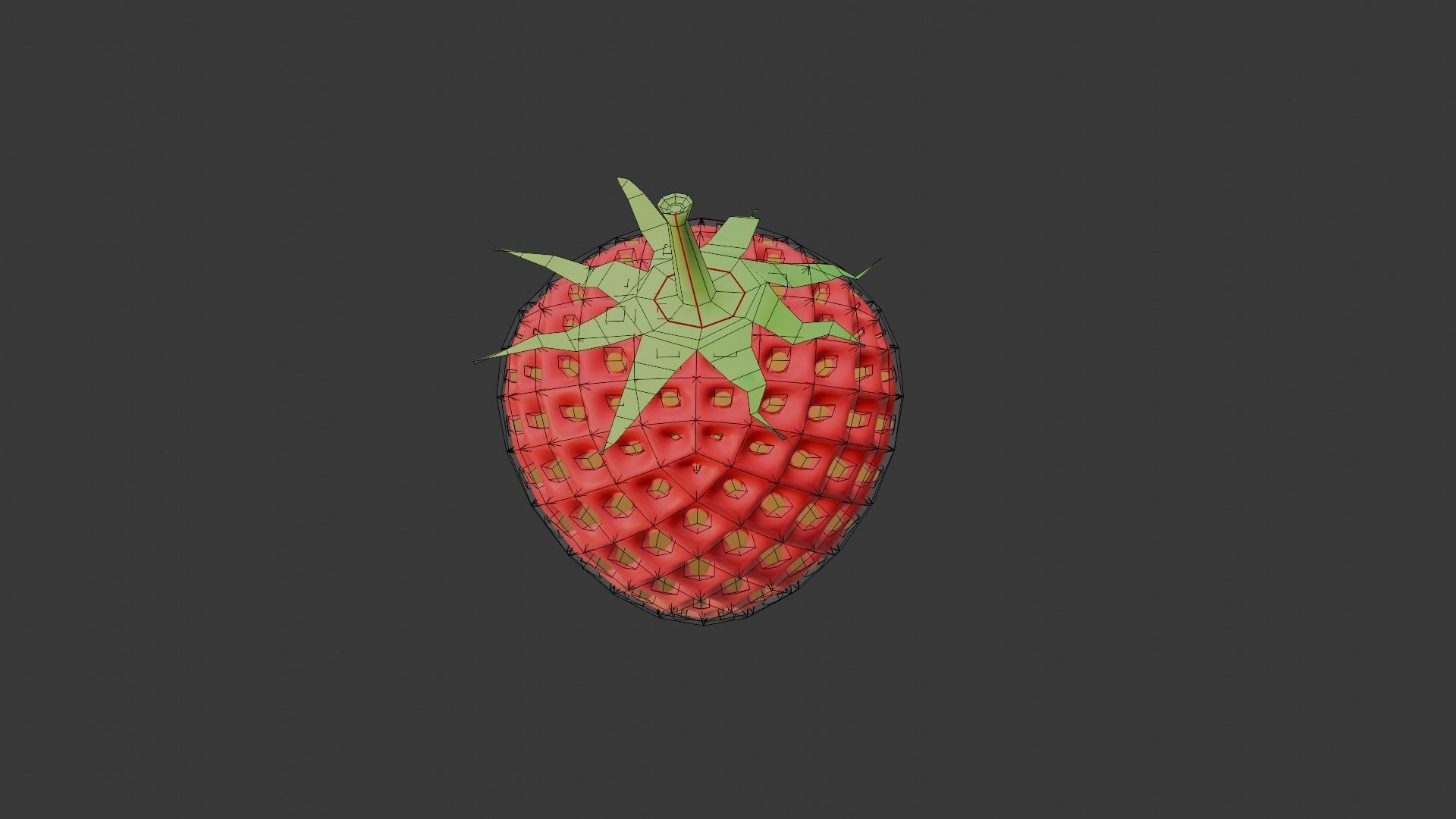 Strawberry 3D model_1