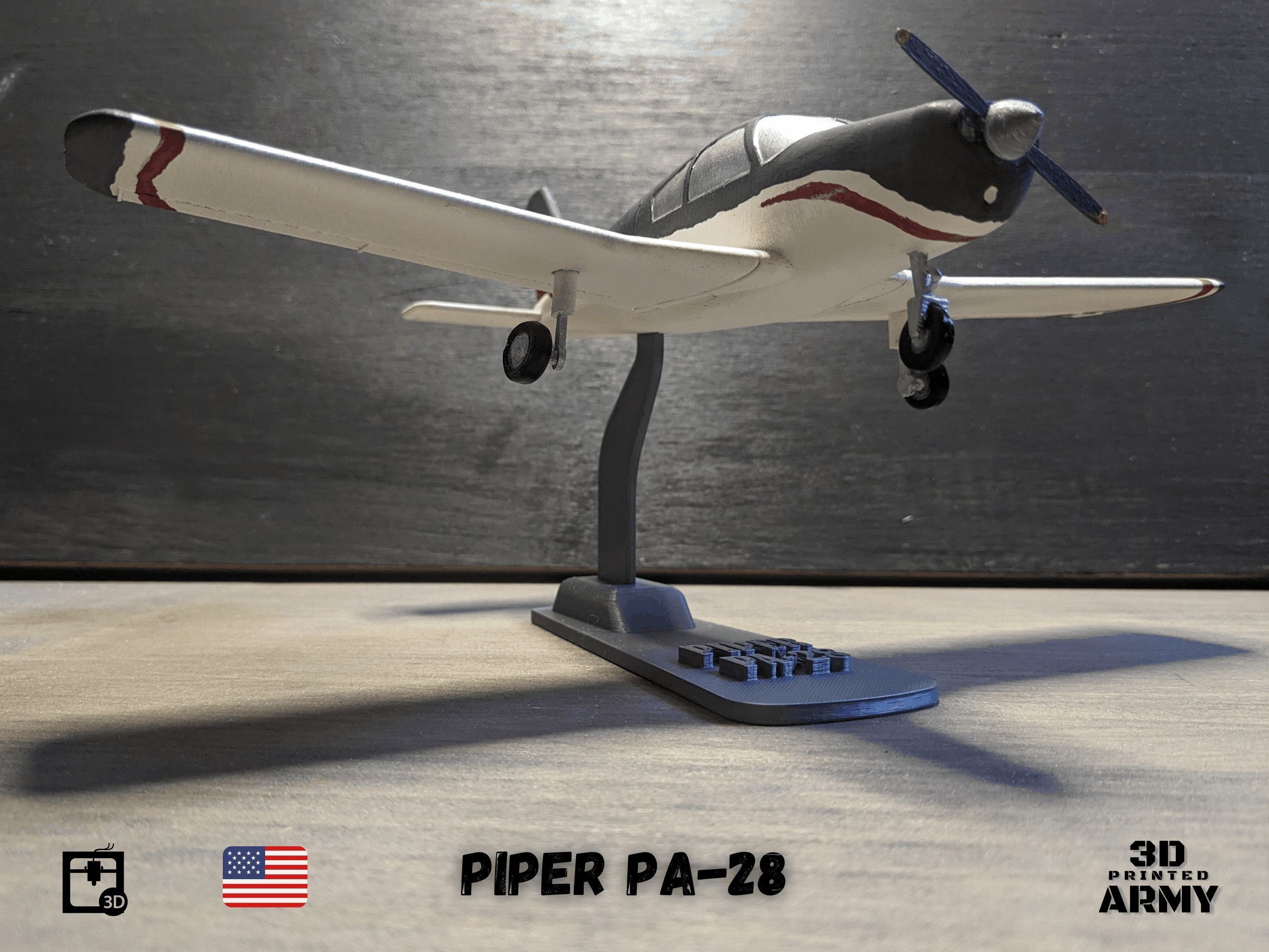 PIPER PA-28 Cherokee  - 3D printed scalemodel 3D print model 3D print model_9
