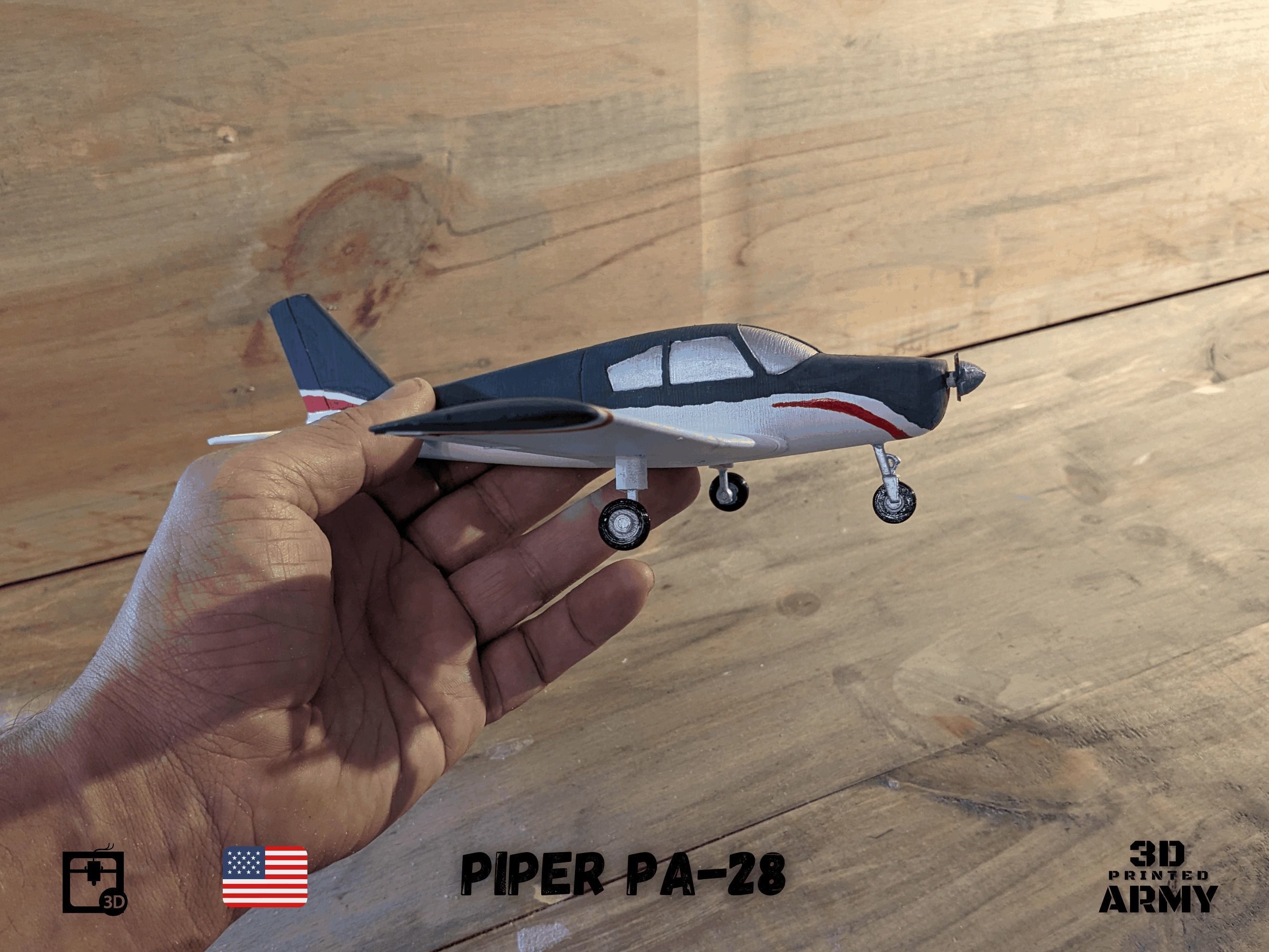 PIPER PA-28 Cherokee  - 3D printed scalemodel 3D print model 3D print model_15