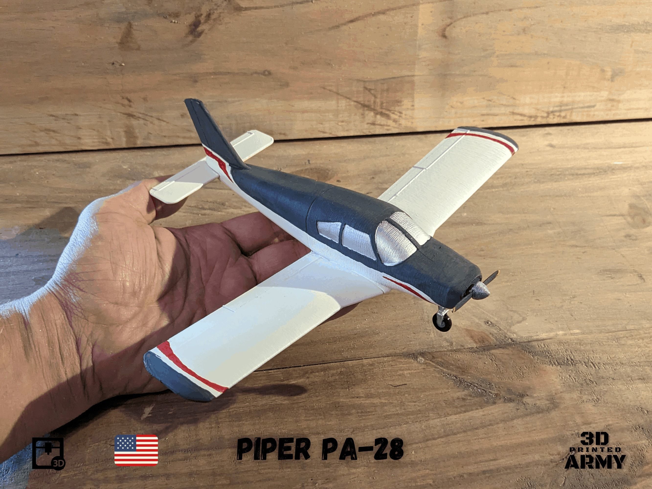 PIPER PA-28 Cherokee  - 3D printed scalemodel 3D print model 3D print model_14