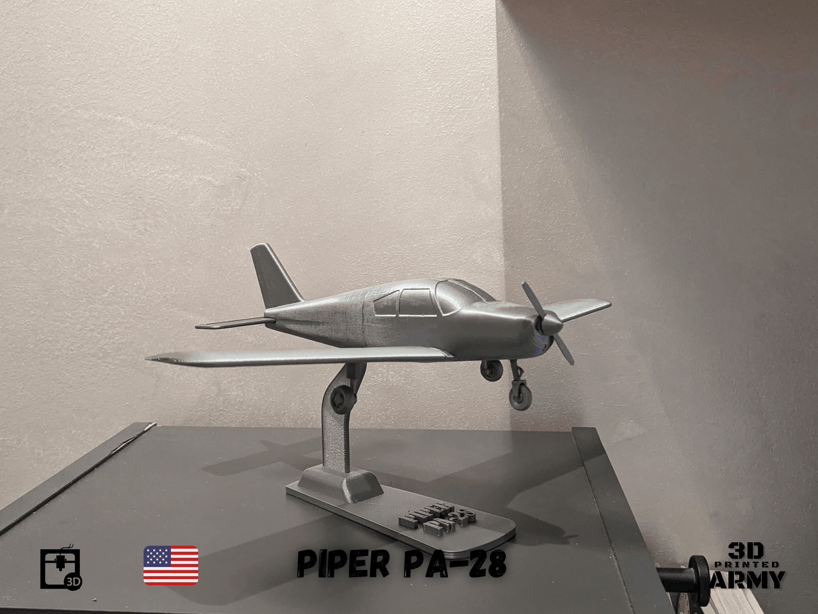 PIPER PA-28 Cherokee  - 3D printed scalemodel 3D print model 3D print model_5