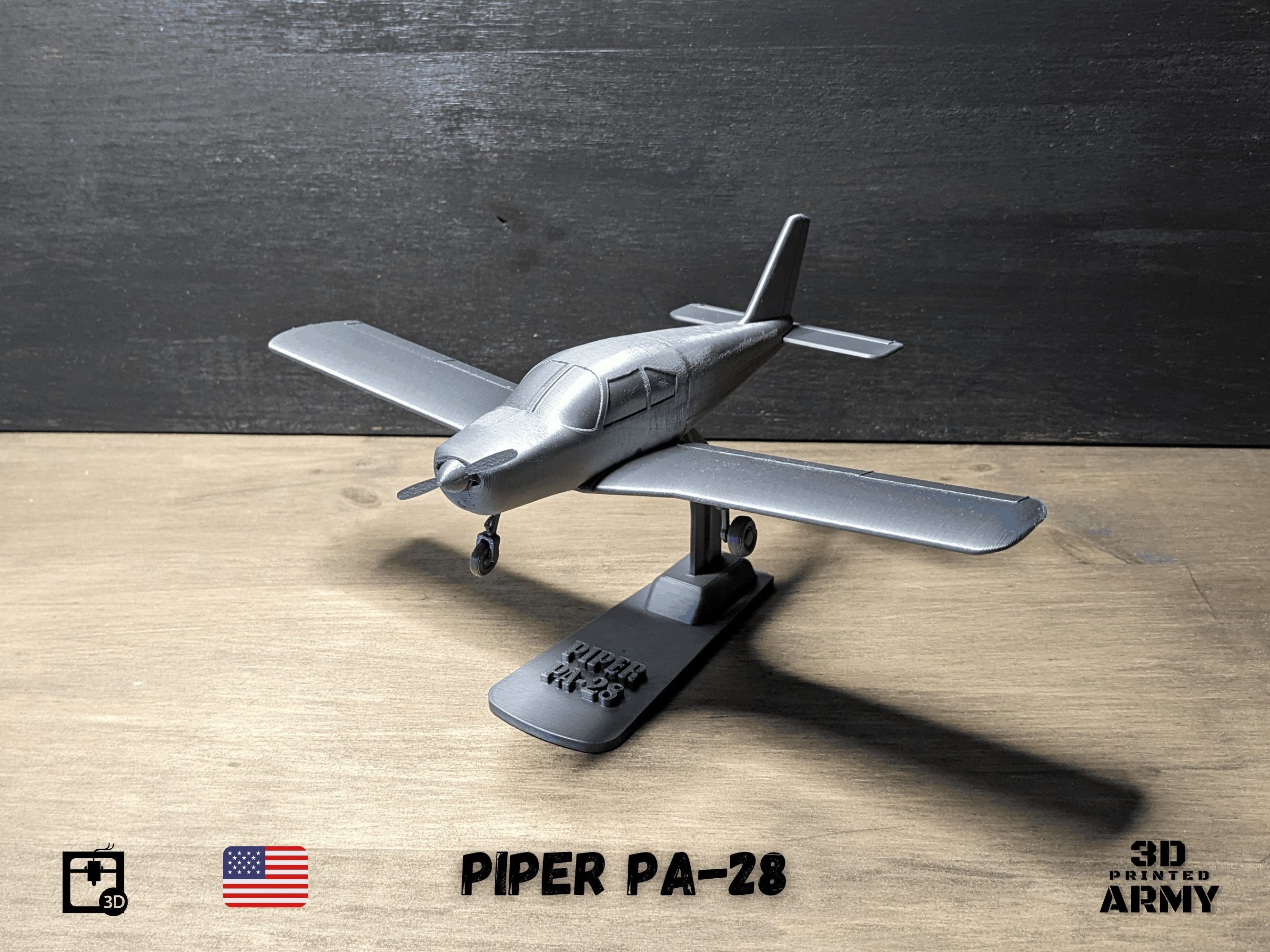 PIPER PA-28 Cherokee  - 3D printed scalemodel 3D print model 3D print model_3