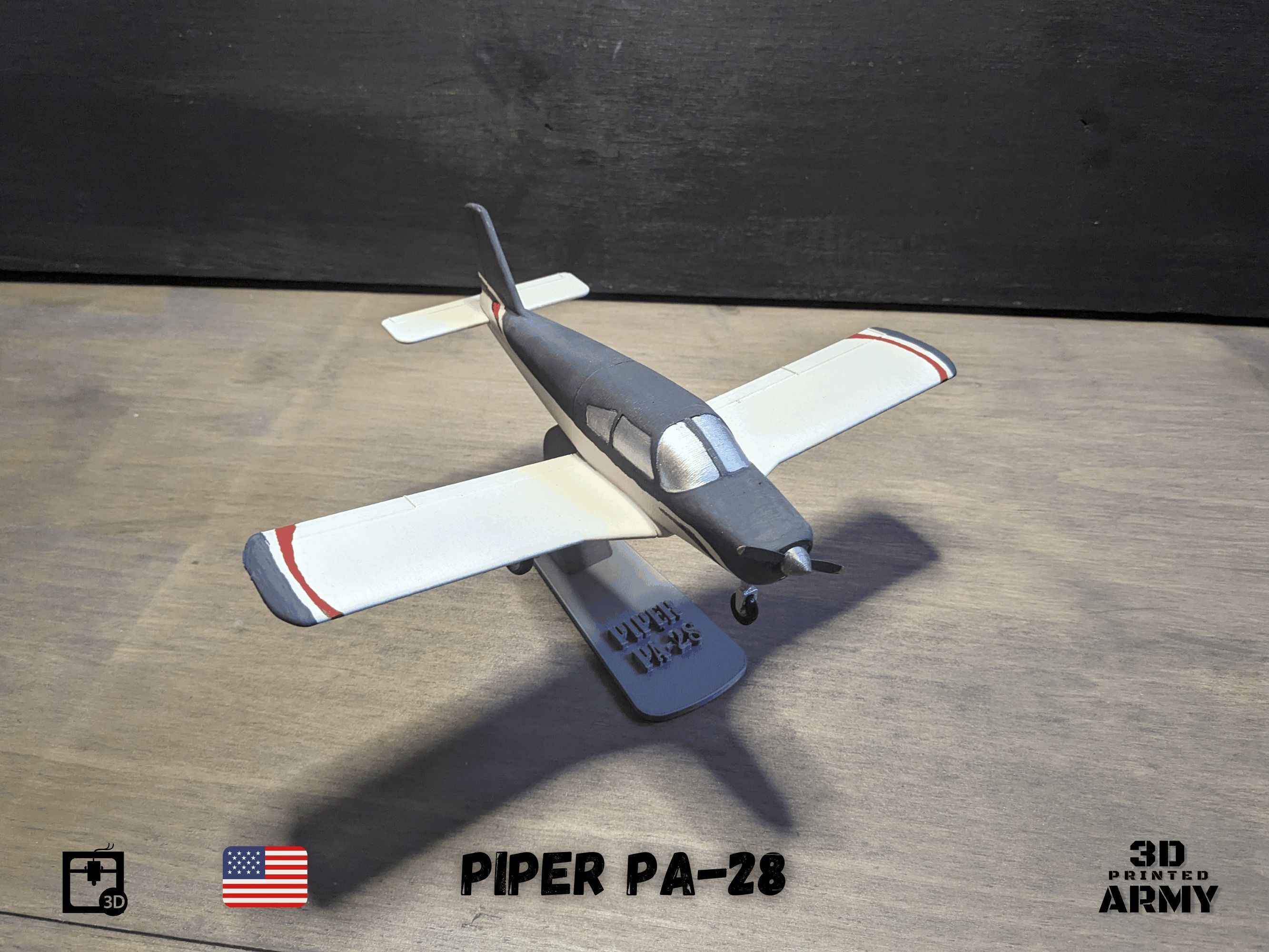 PIPER PA-28 Cherokee  - 3D printed scalemodel 3D print model 3D print model_6