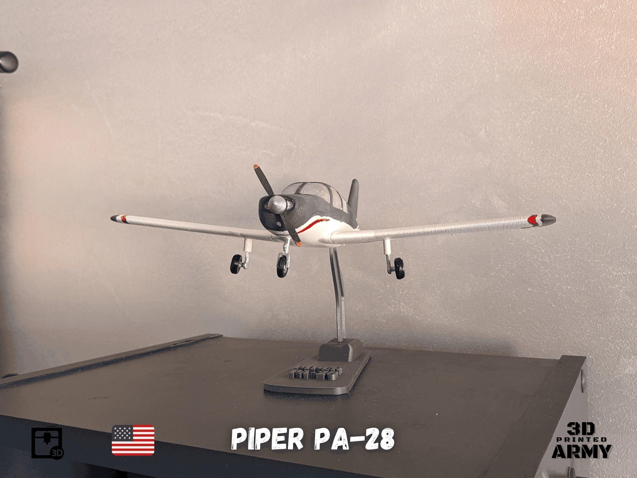PIPER PA-28 Cherokee  - 3D printed scalemodel 3D print model 3D print model_13