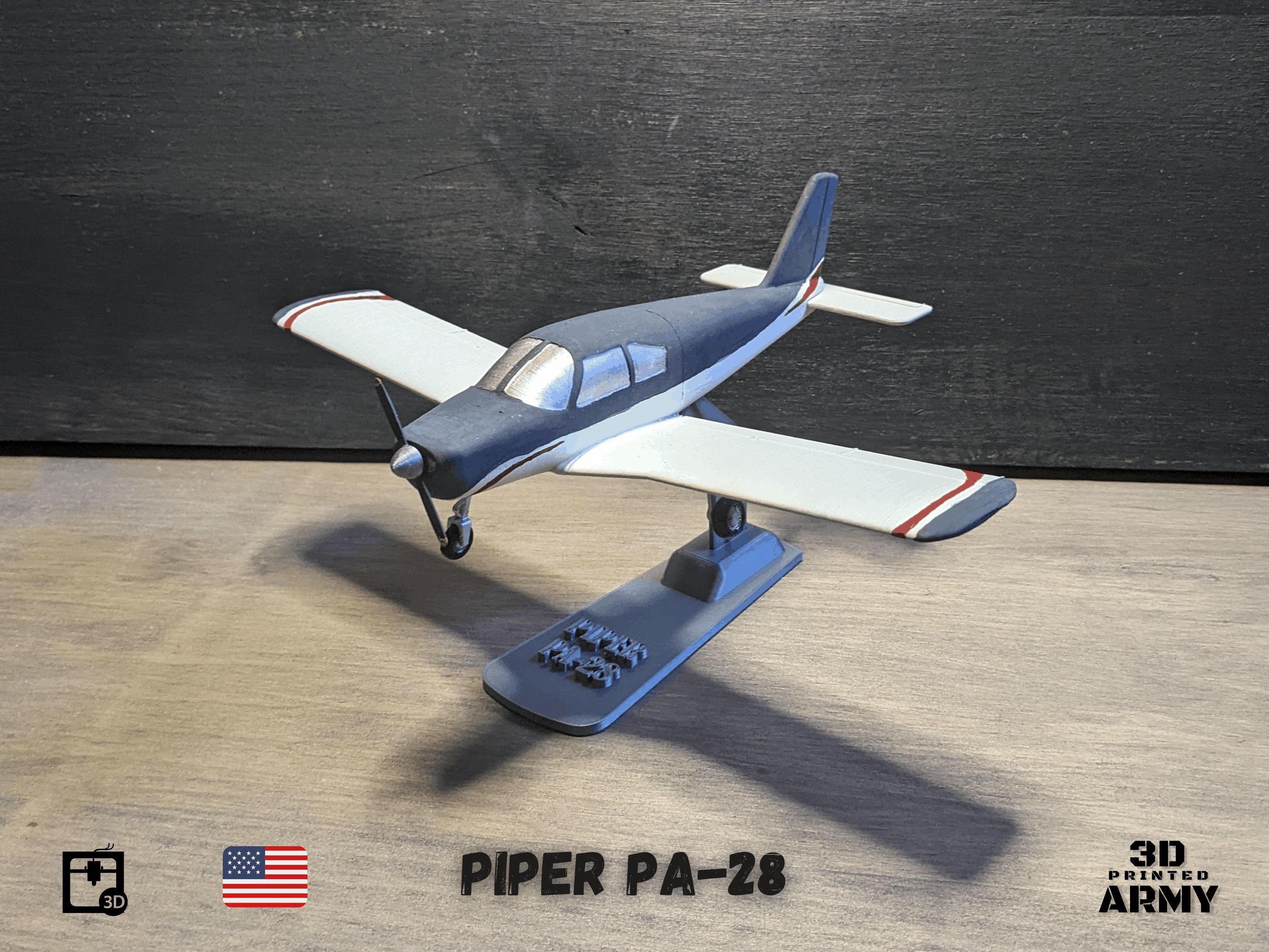 PIPER PA-28 Cherokee  - 3D printed scalemodel 3D print model 3D print model_12