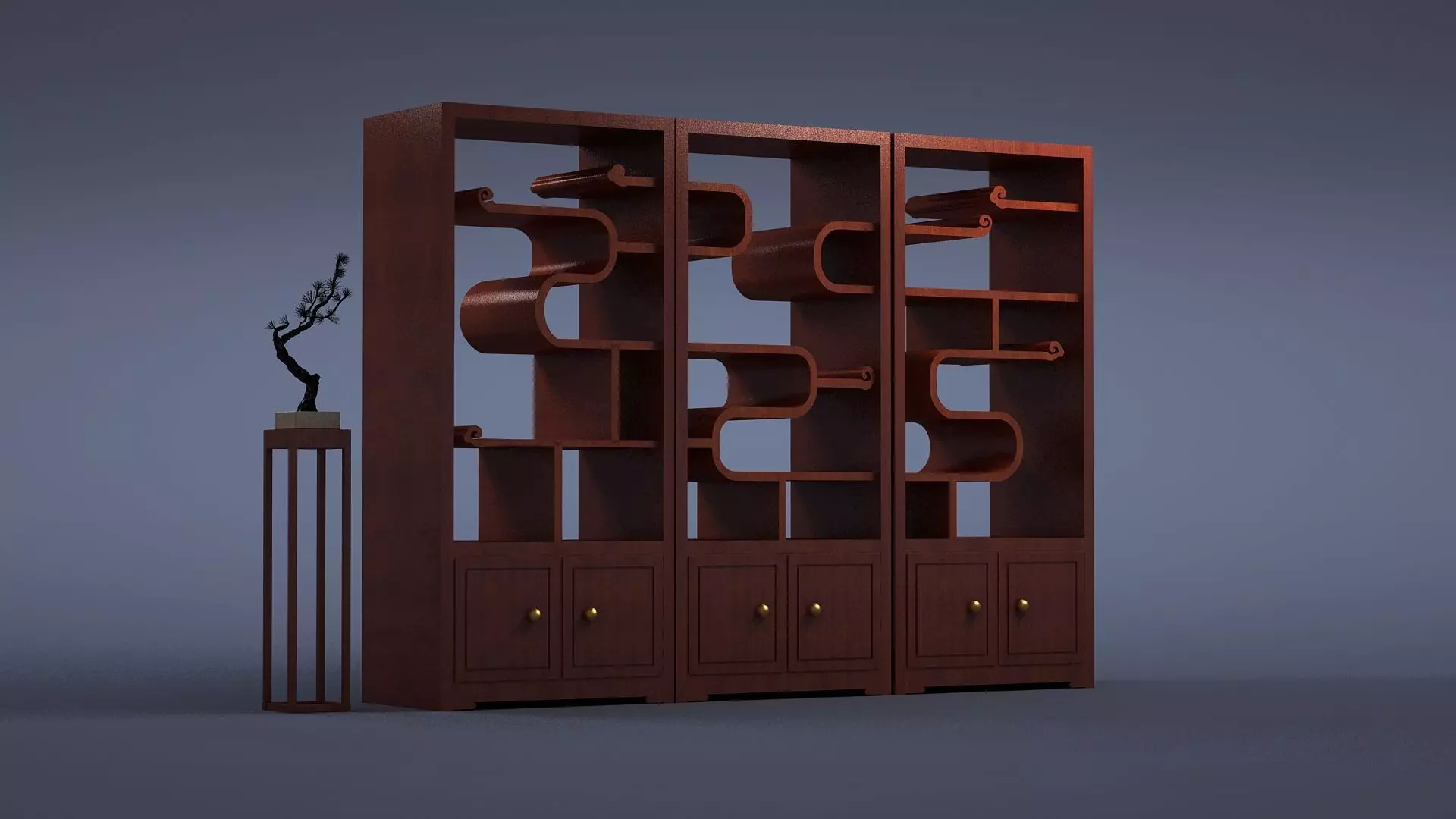 cabinet cabinet wardrobe sofa bed table bookshelve 3D model_0