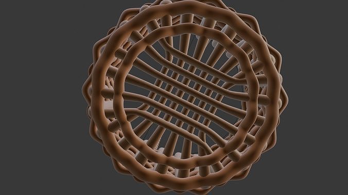 fruit basket 3D model 7