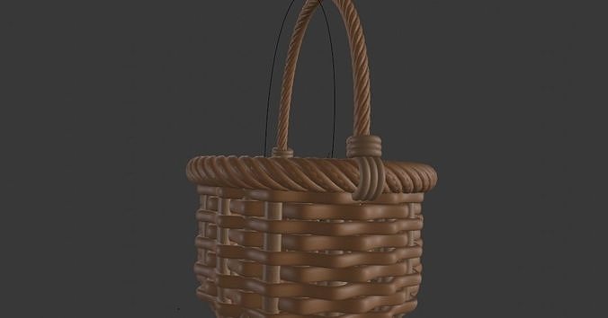 fruit basket 3D model 4