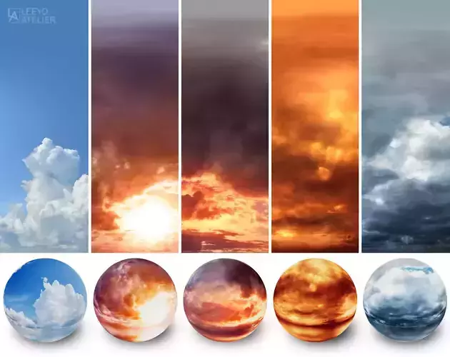 Skies 3 - Matte painting - Panoramas 360 degree