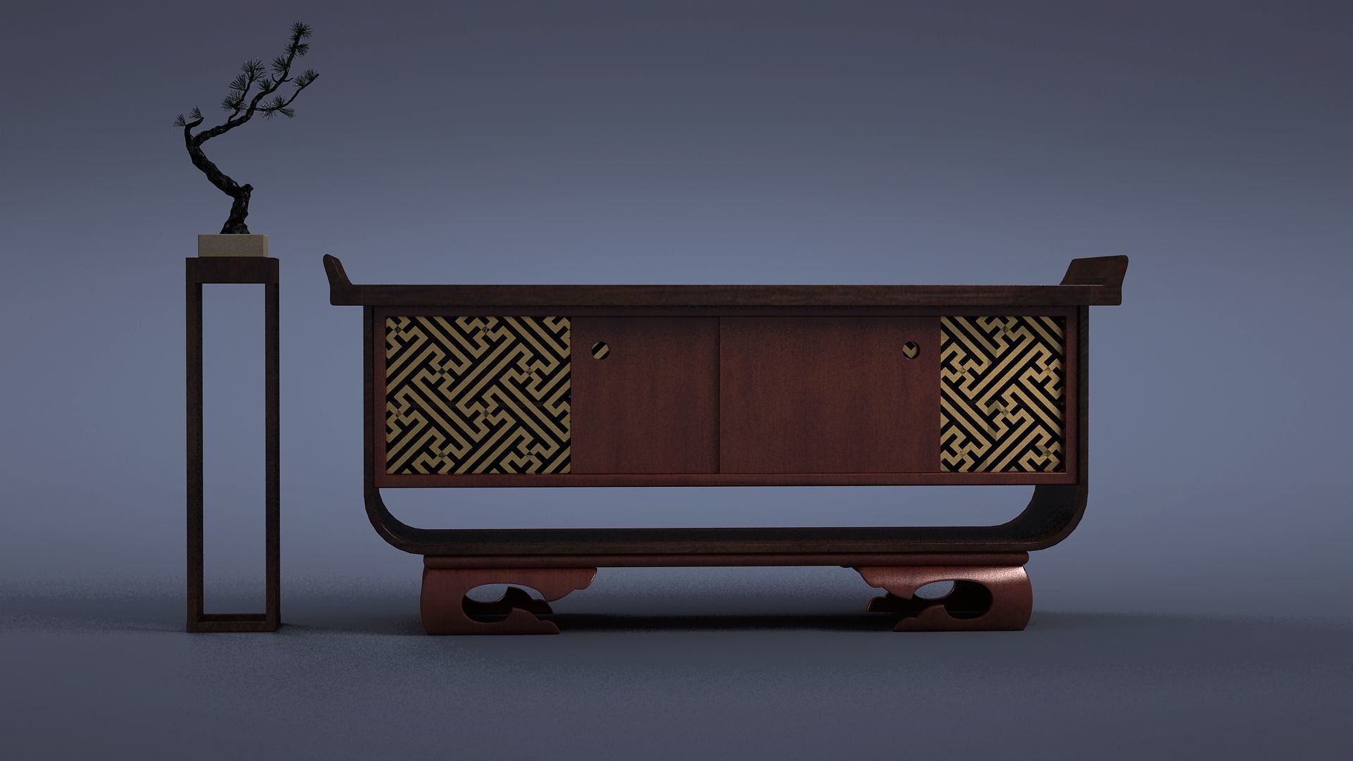 cabinet cabinet wardrobe sofa bed table bookshelve 3D model_2