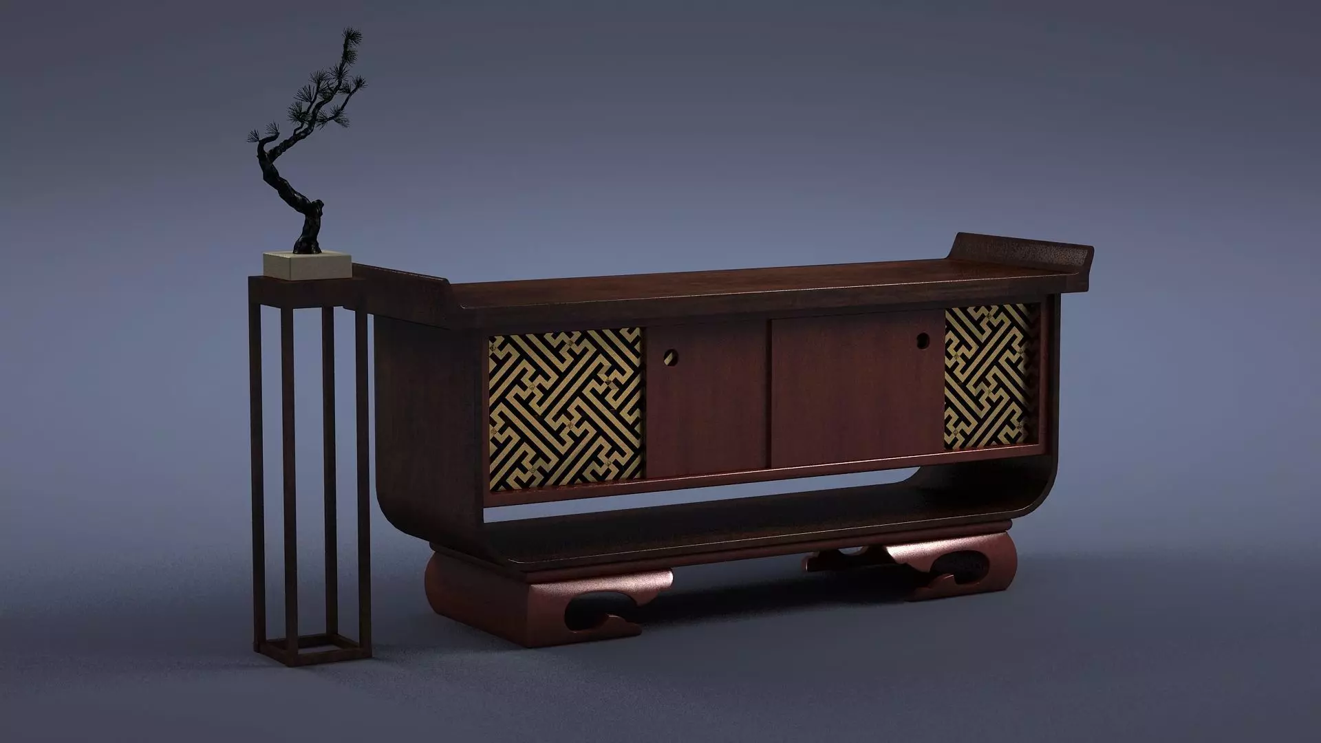 cabinet cabinet wardrobe sofa bed table bookshelve 3D model_0