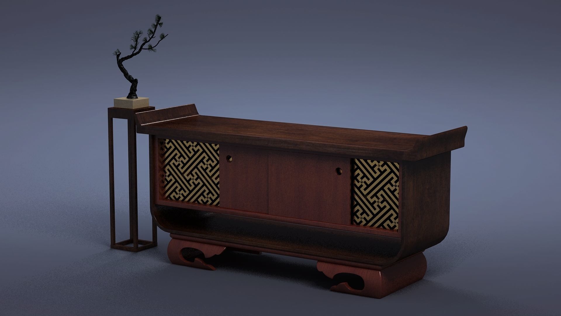 cabinet cabinet wardrobe sofa bed table bookshelve 3D model_3