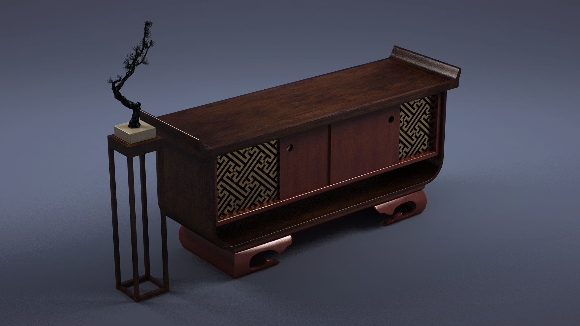 cabinet cabinet wardrobe sofa bed table bookshelve 3D model_1