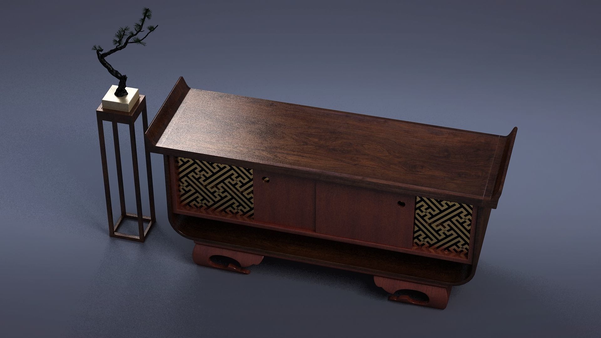 cabinet cabinet wardrobe sofa bed table bookshelve 3D model_4