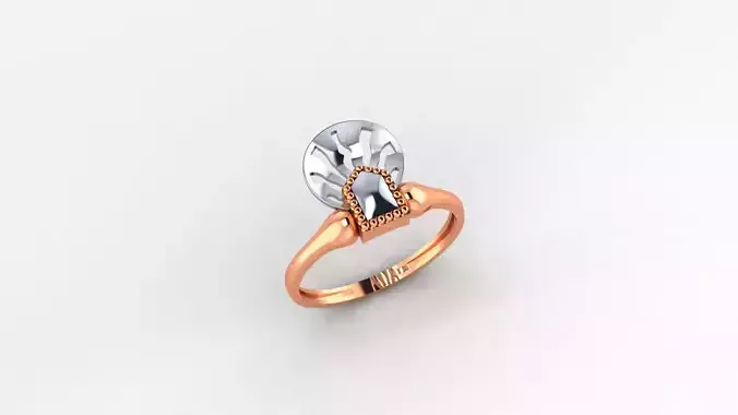 Cocktail Ultra light wt minimalist Plain Gold Ring