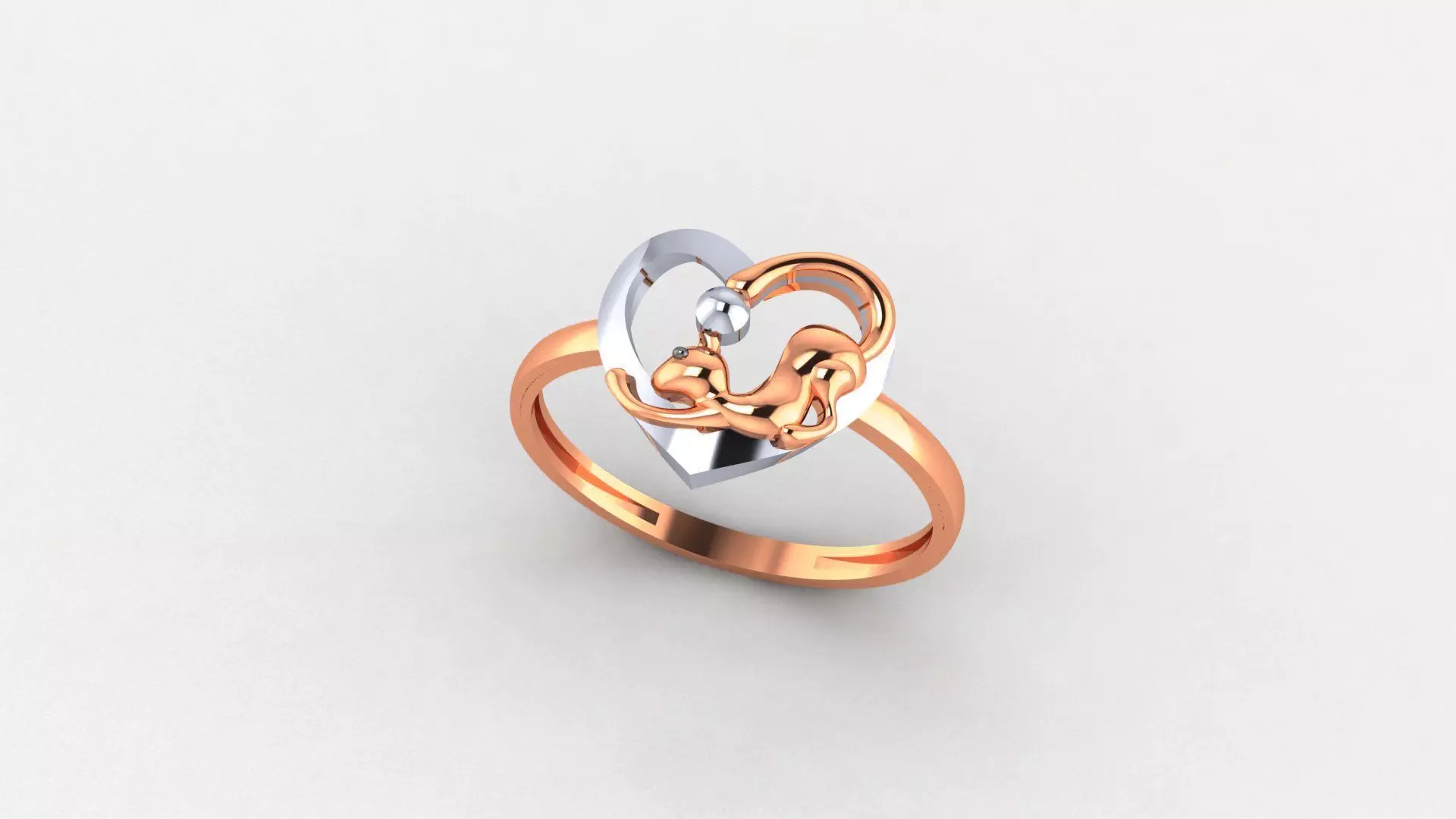 Melted Heart Ultra light wt minimalist Plain Gold Ring 3dm stl 3D print model