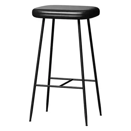 Spine 1936 Metal Base Stool - Black Leather 1 Omni 301