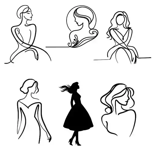Elegant Female Silhouette Wall Decor