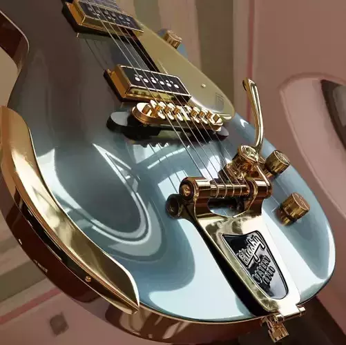 Hyper Detailed Electric Guitar - Gretsch Duo Vintage 