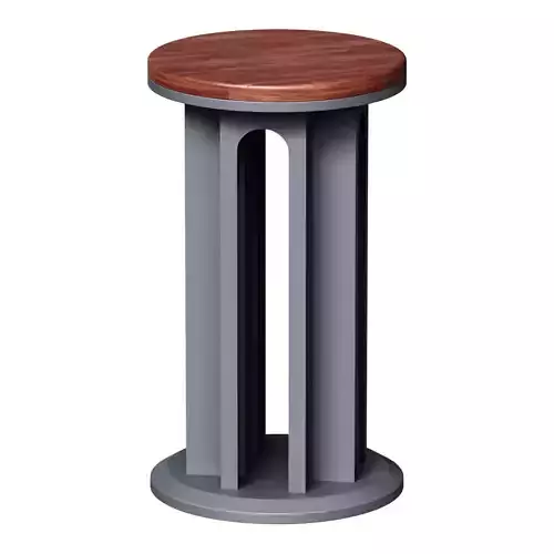 Arcolor 3976 T Side Table - Grey Travertino Rosso