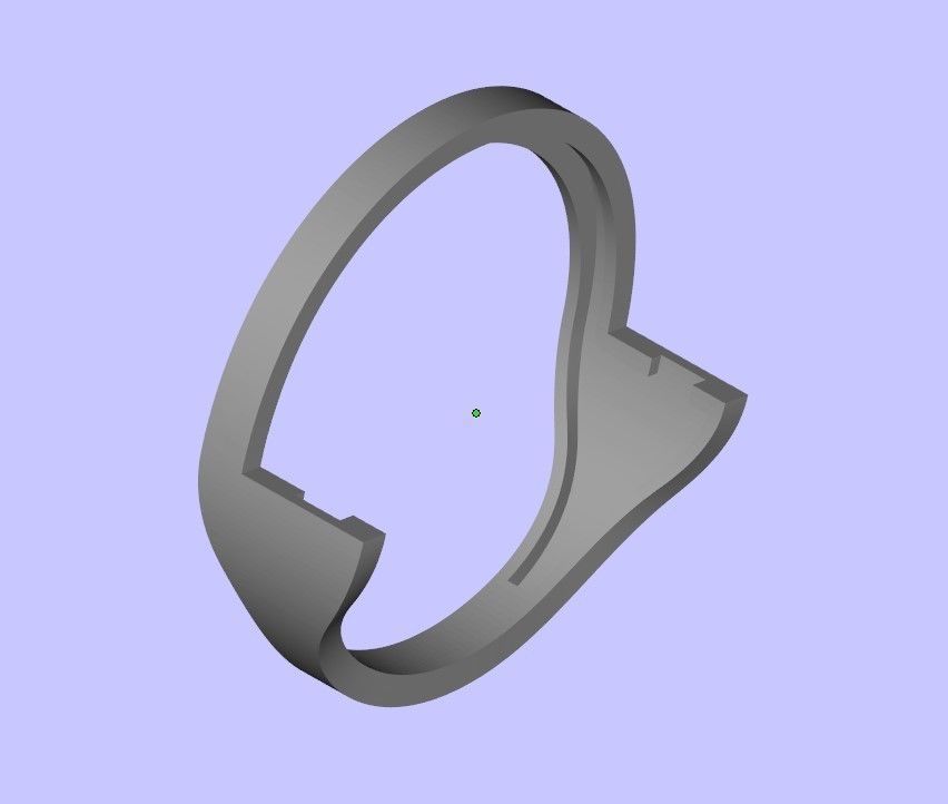 Womens Two piece solitaire ring 3D print model_1