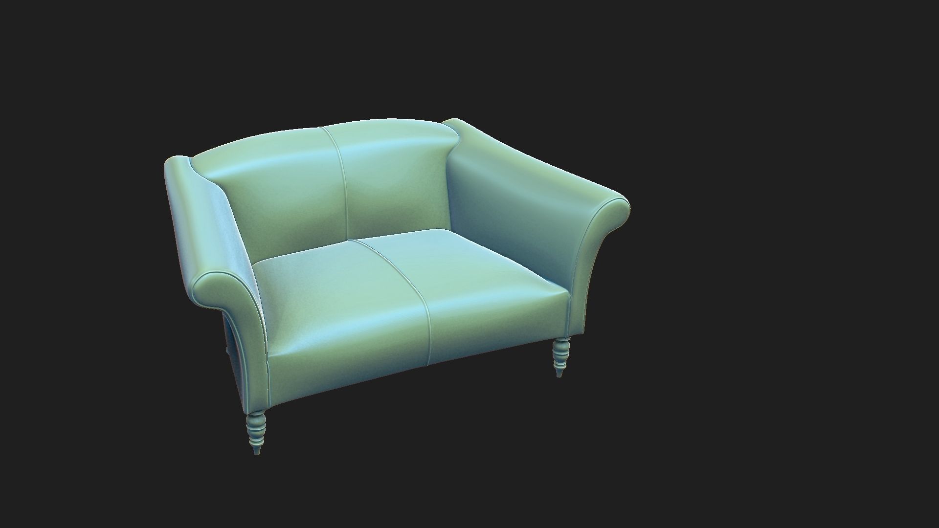 sofa  stylized Low-poly 3D model_2