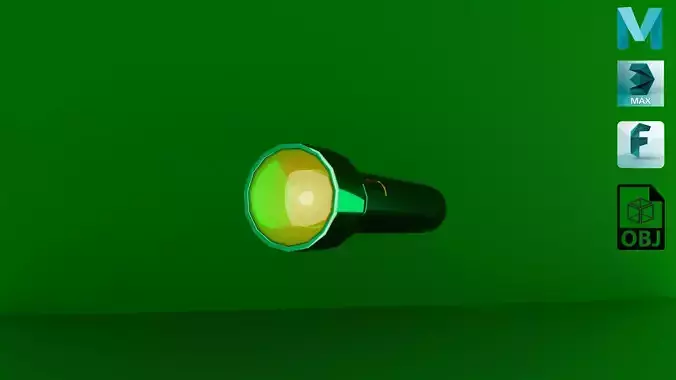 Flash light Free low-poly 3D model