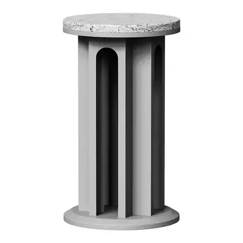 Arcolor 3976 Side Table - Grey Carrara