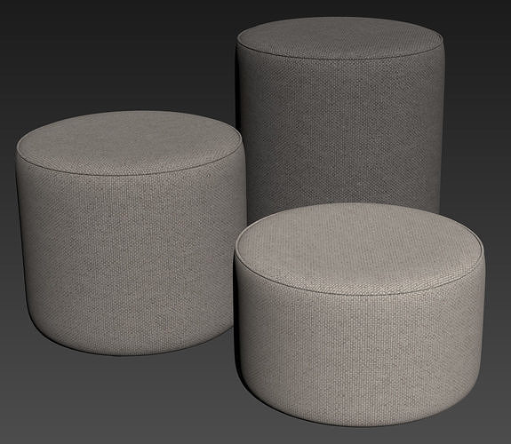 Camden Drum Stool by Footstools and More 3D model 7